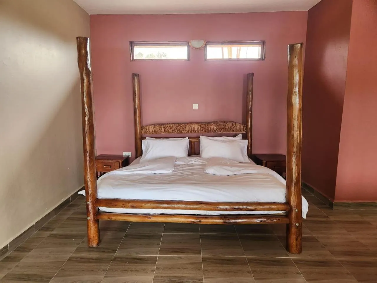 Bed in Ishasha Pride Lodge