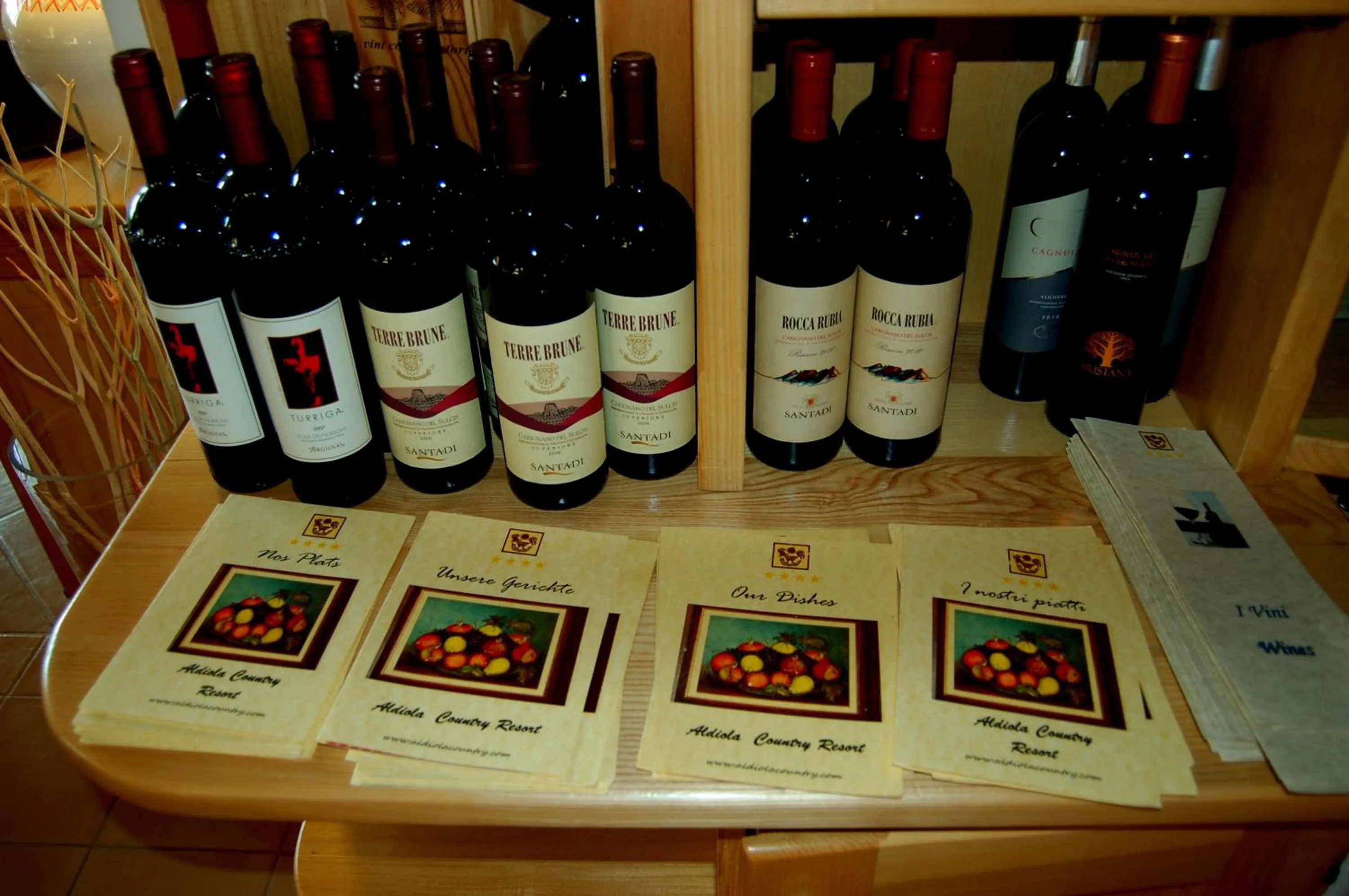 Alcoholic drinks in Hotel Aldiola Country Resort