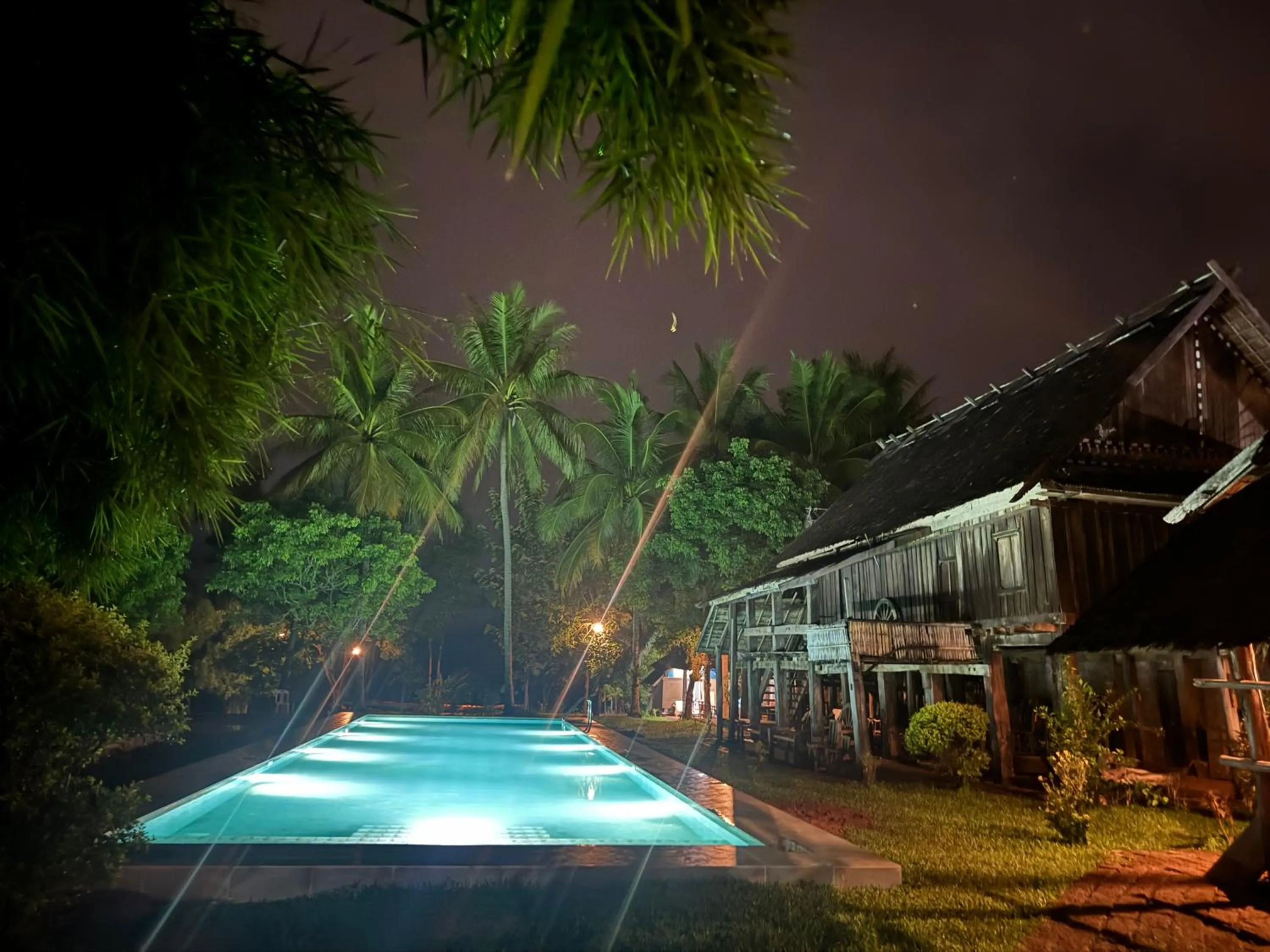 Pool view in On The Mekong Resort