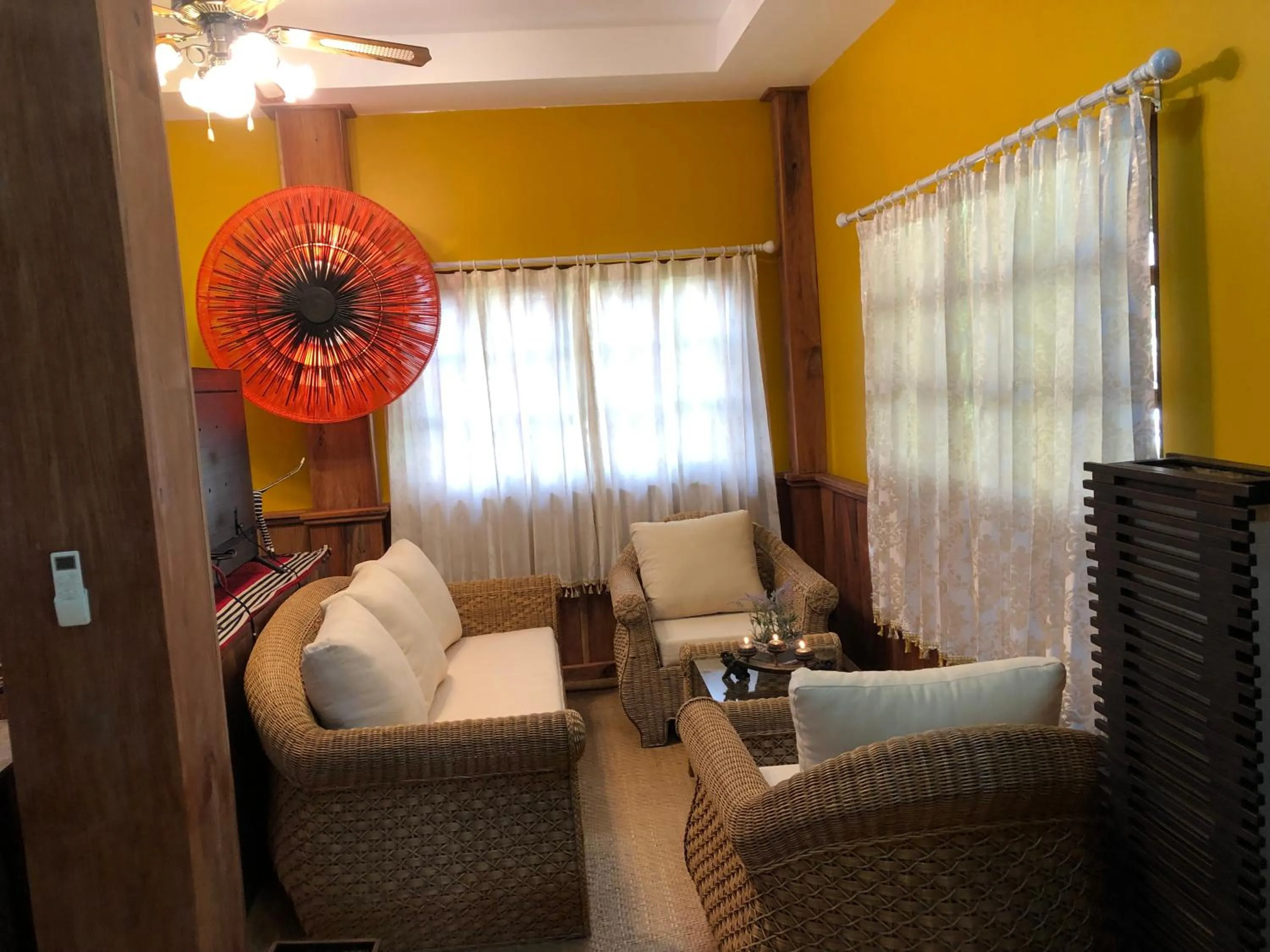 Seating area in On The Mekong Resort