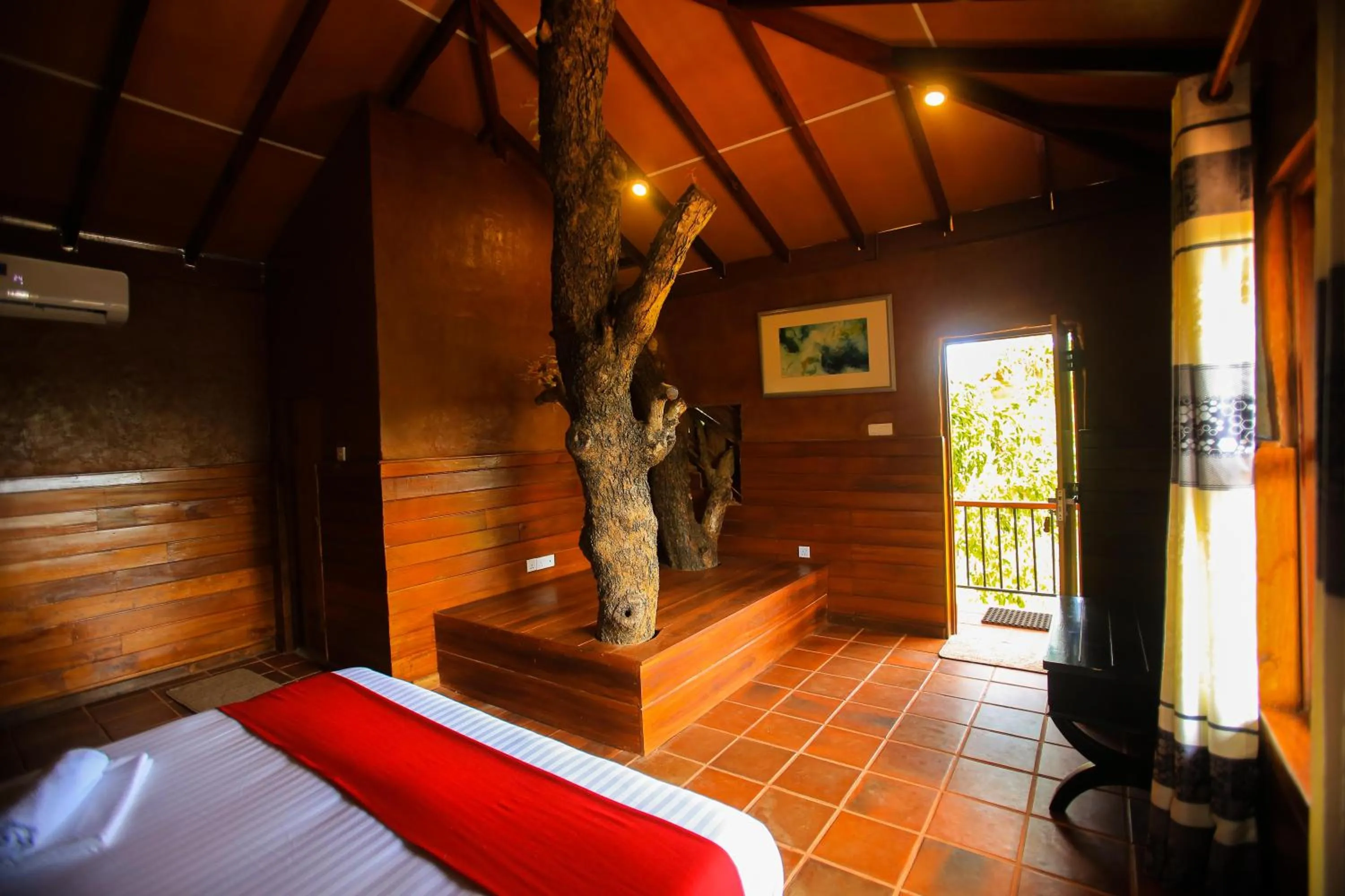 Lobby or reception, Bed in Jungle Hut Resort Sigiriya