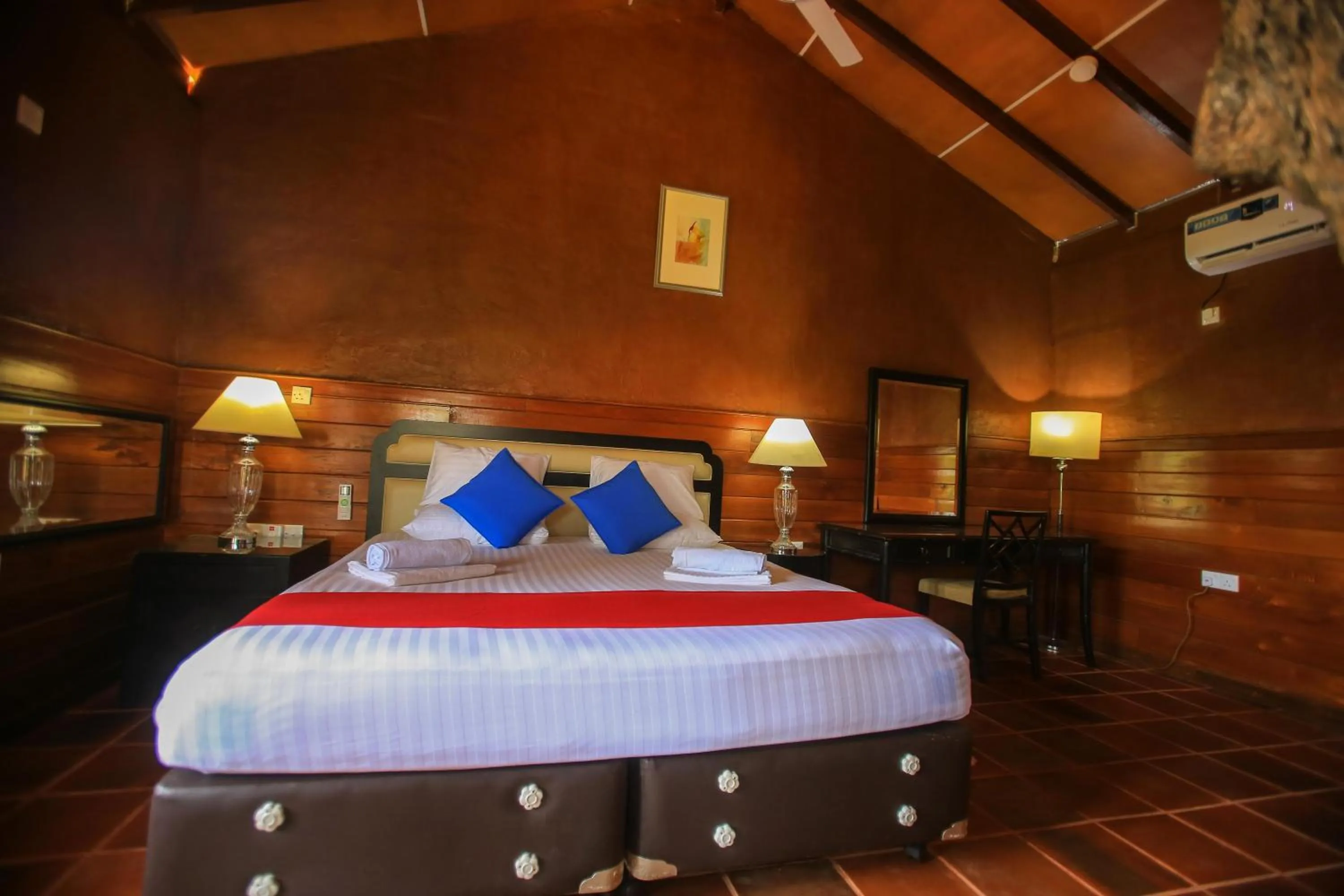Bed in Jungle Hut Resort Sigiriya