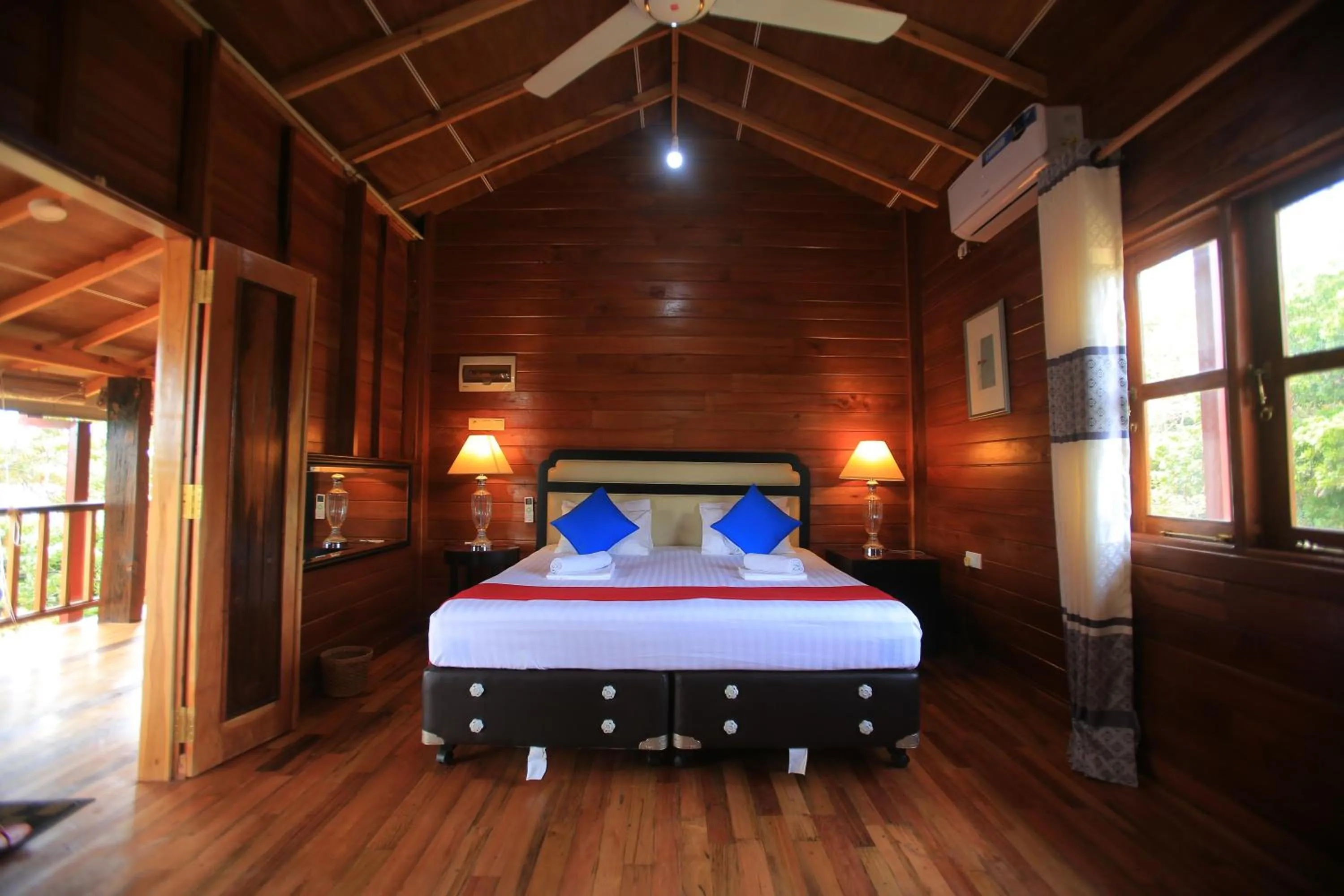 Bed in Jungle Hut Resort Sigiriya
