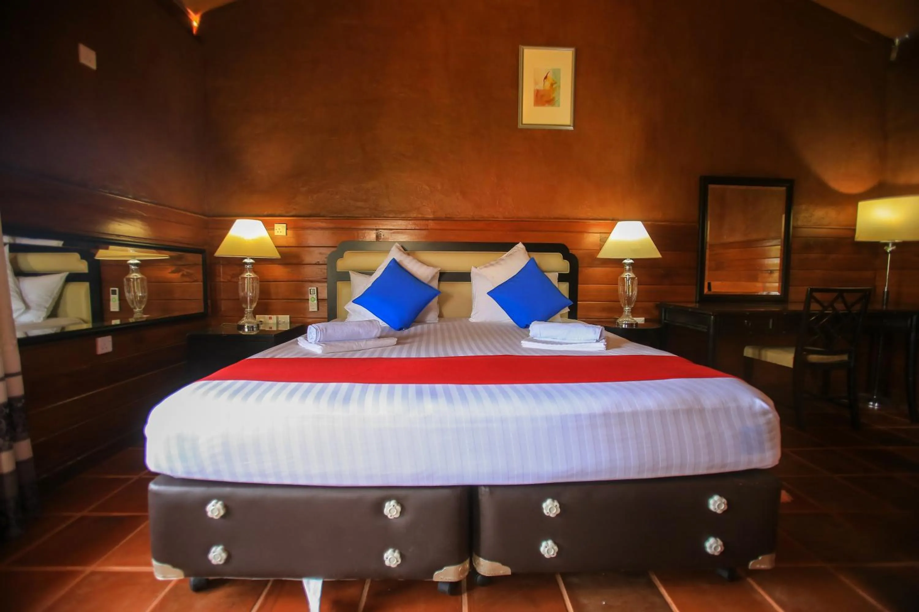 Bed in Jungle Hut Resort Sigiriya