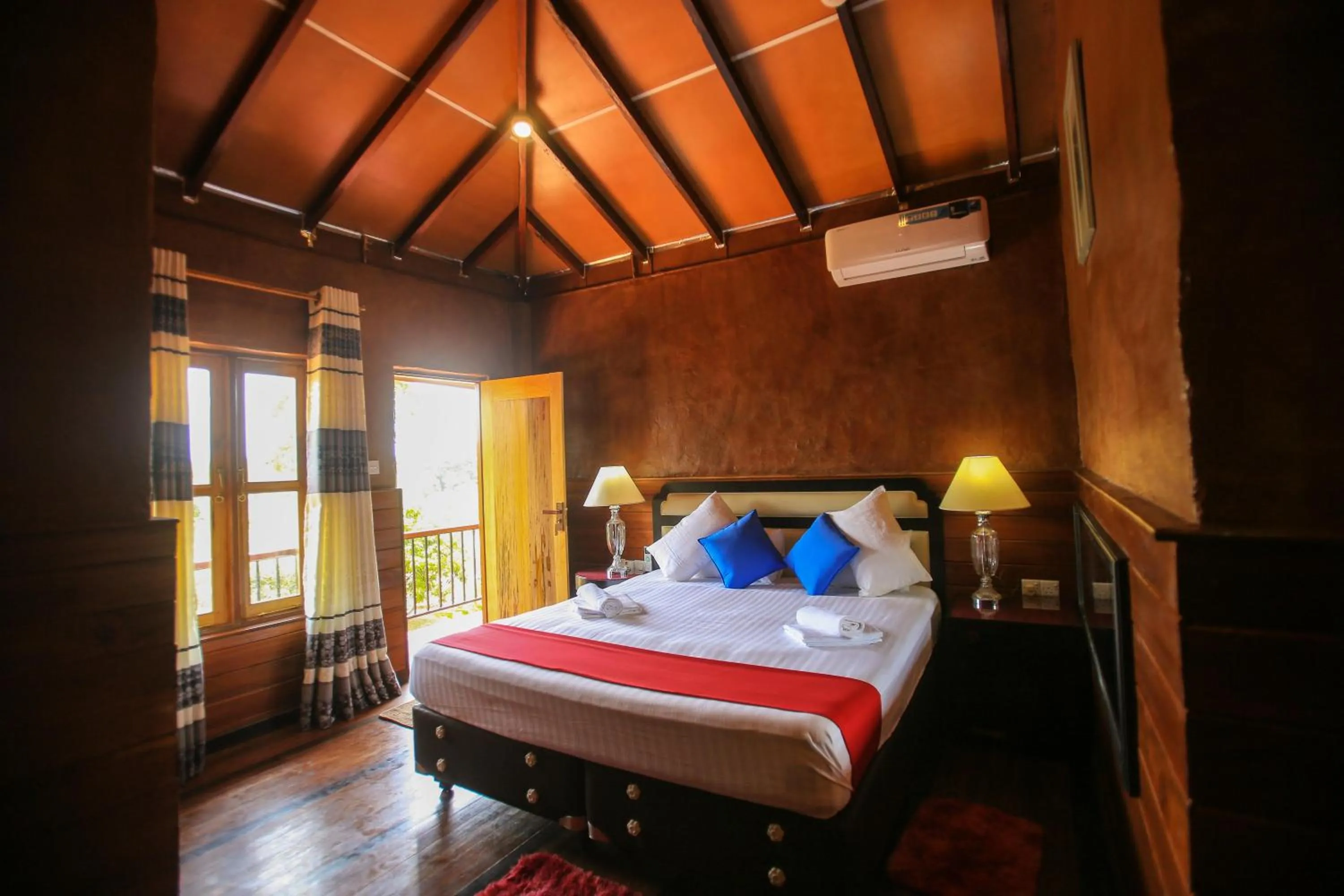 Bed in Jungle Hut Resort Sigiriya