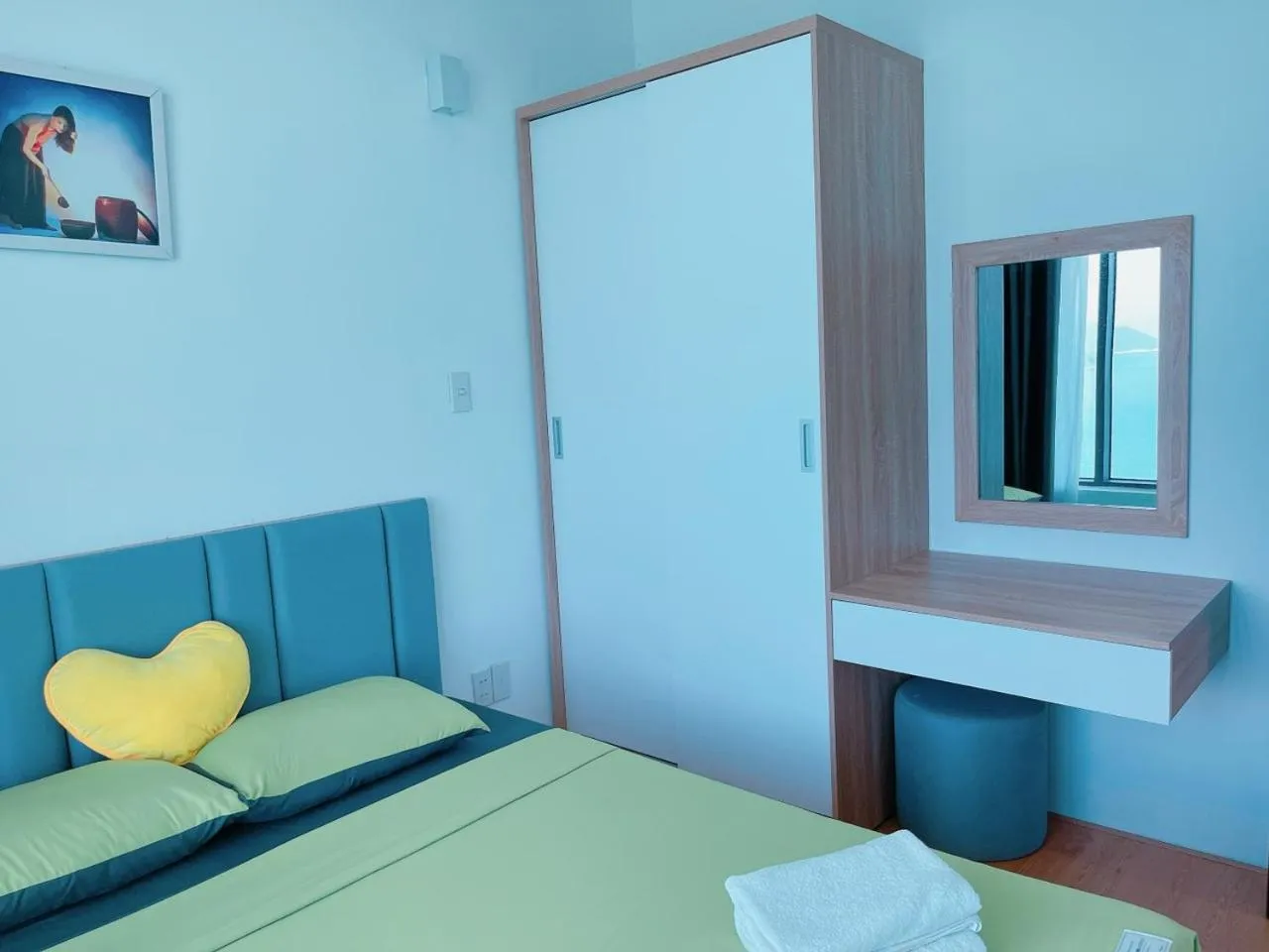 Bedroom, Bed in Pearl Nha Trang Beach Apartment