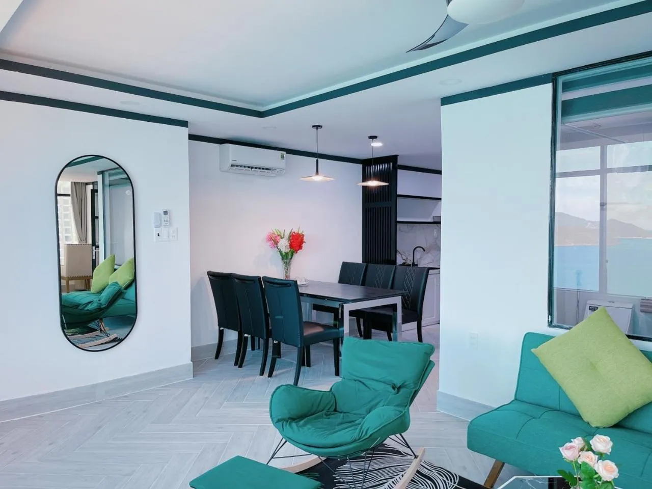 Living room in Pearl Nha Trang Beach Apartment