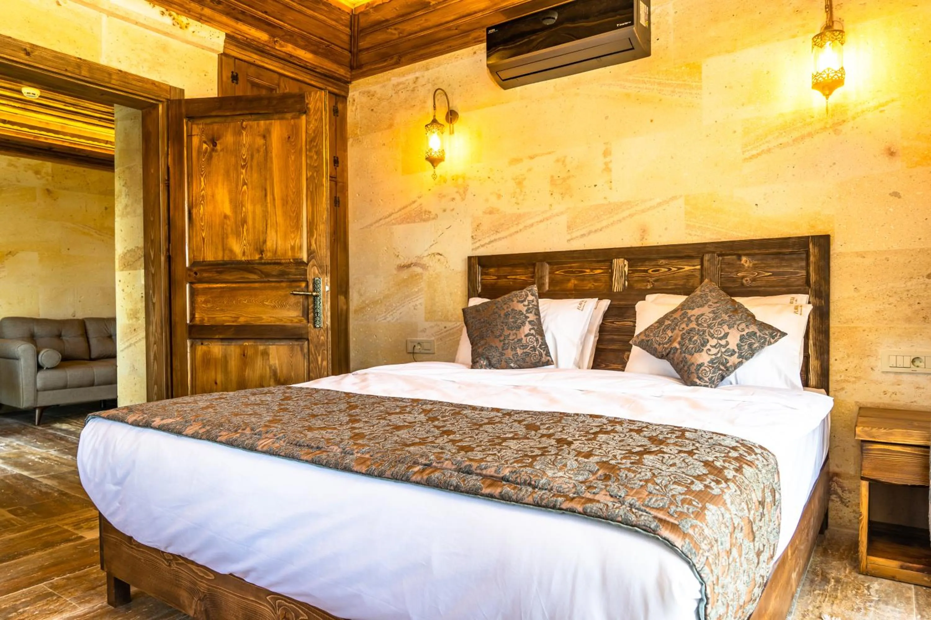 Bed in Flavia Cappadocia Hotel