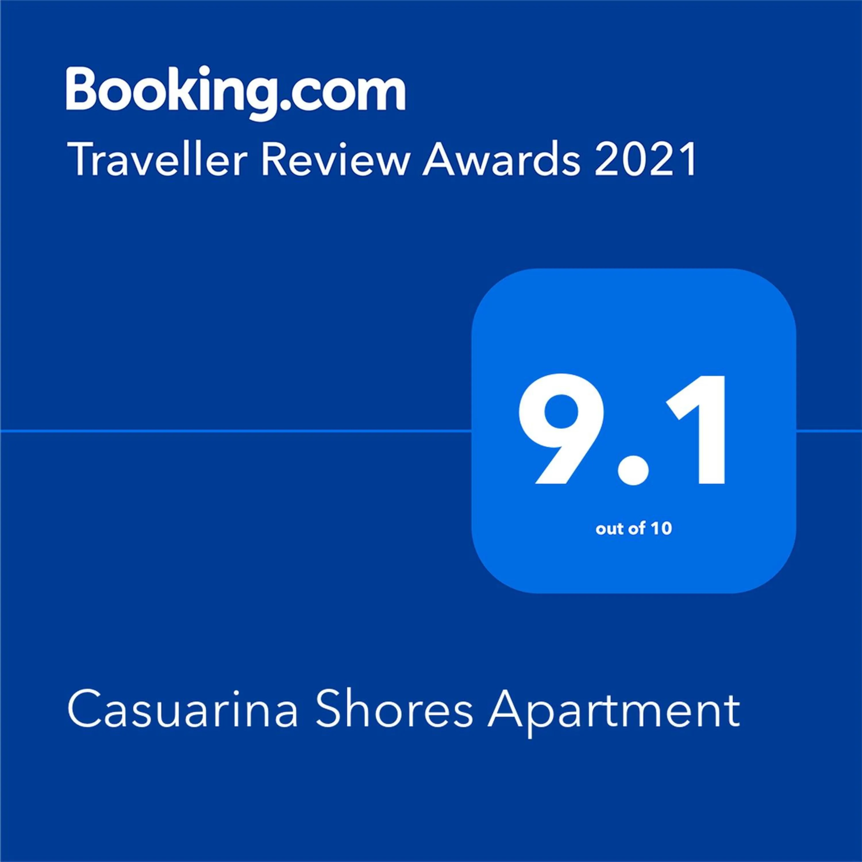 Certificate/Award in Casuarina Shores Apartment - SHA Plus