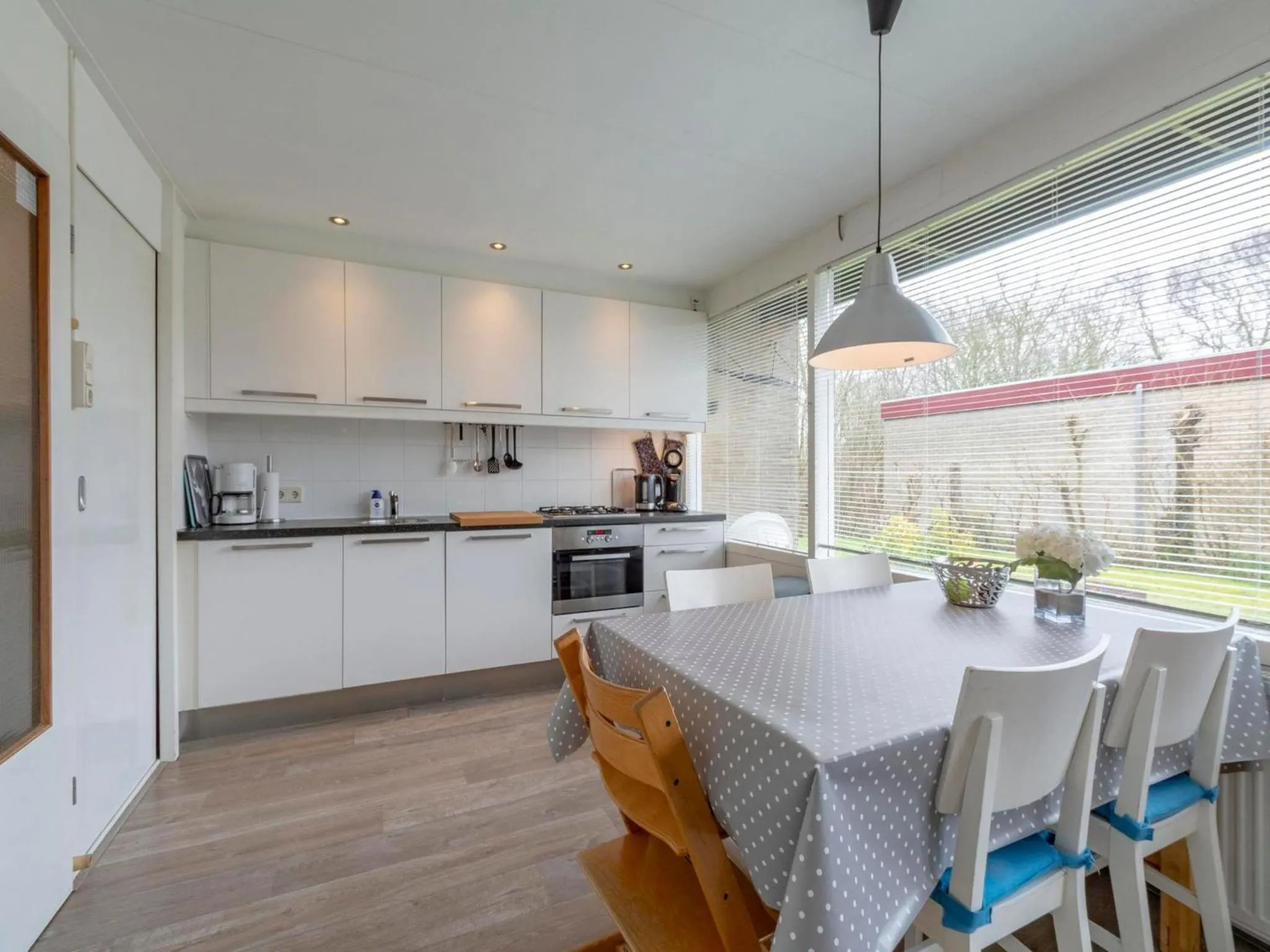 Kitchen or kitchenette in Bungalow near Dutch Beach & Family-Friendly Park