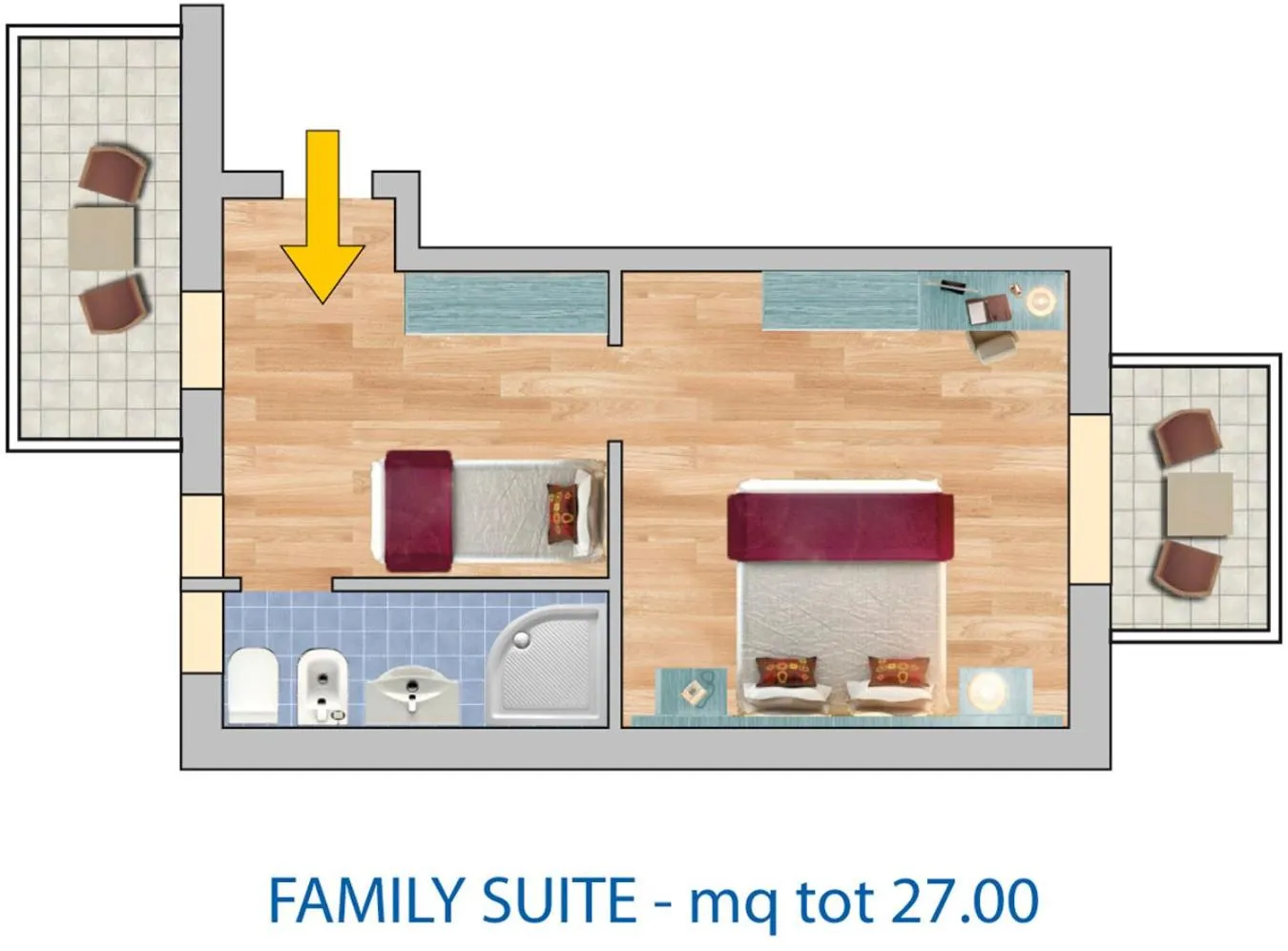 Bedroom in Hotel Meridianus