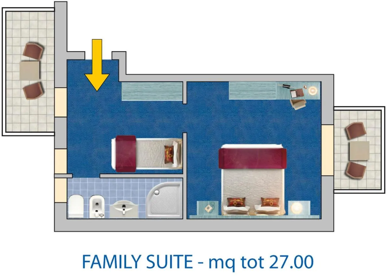 Bedroom in Hotel Meridianus