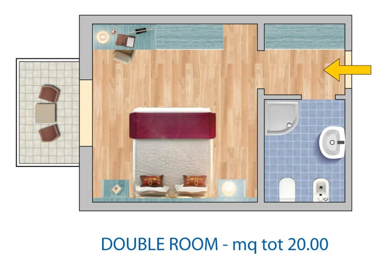 Bedroom in Hotel Meridianus