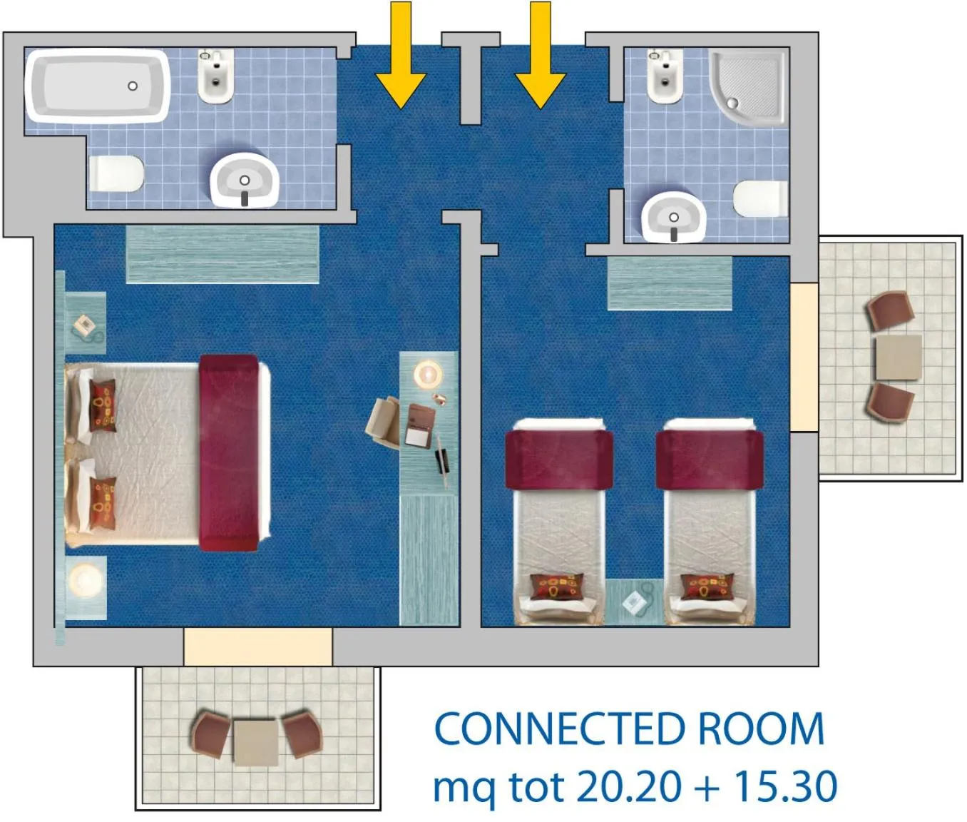 Bedroom in Hotel Meridianus