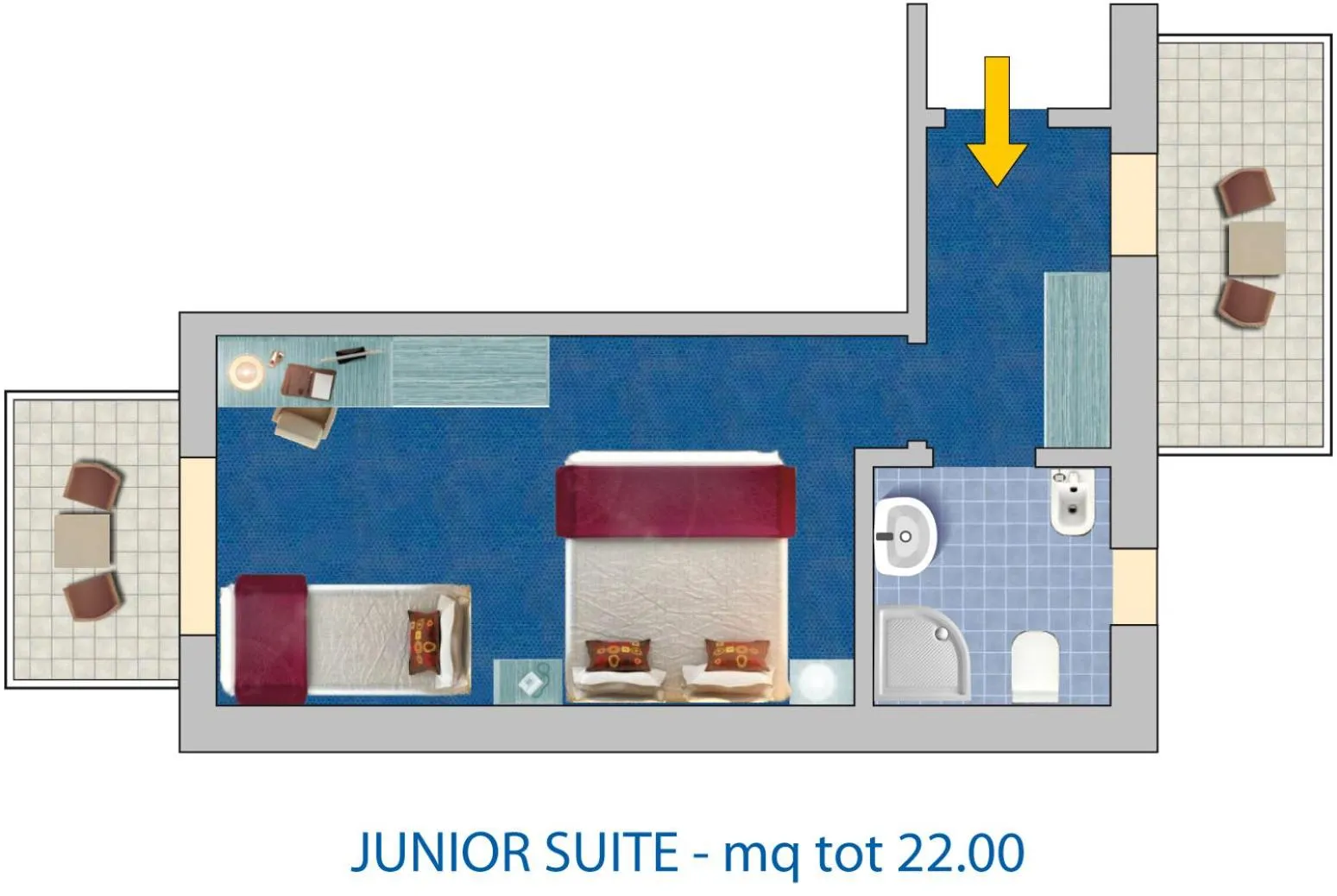 Bedroom in Hotel Meridianus