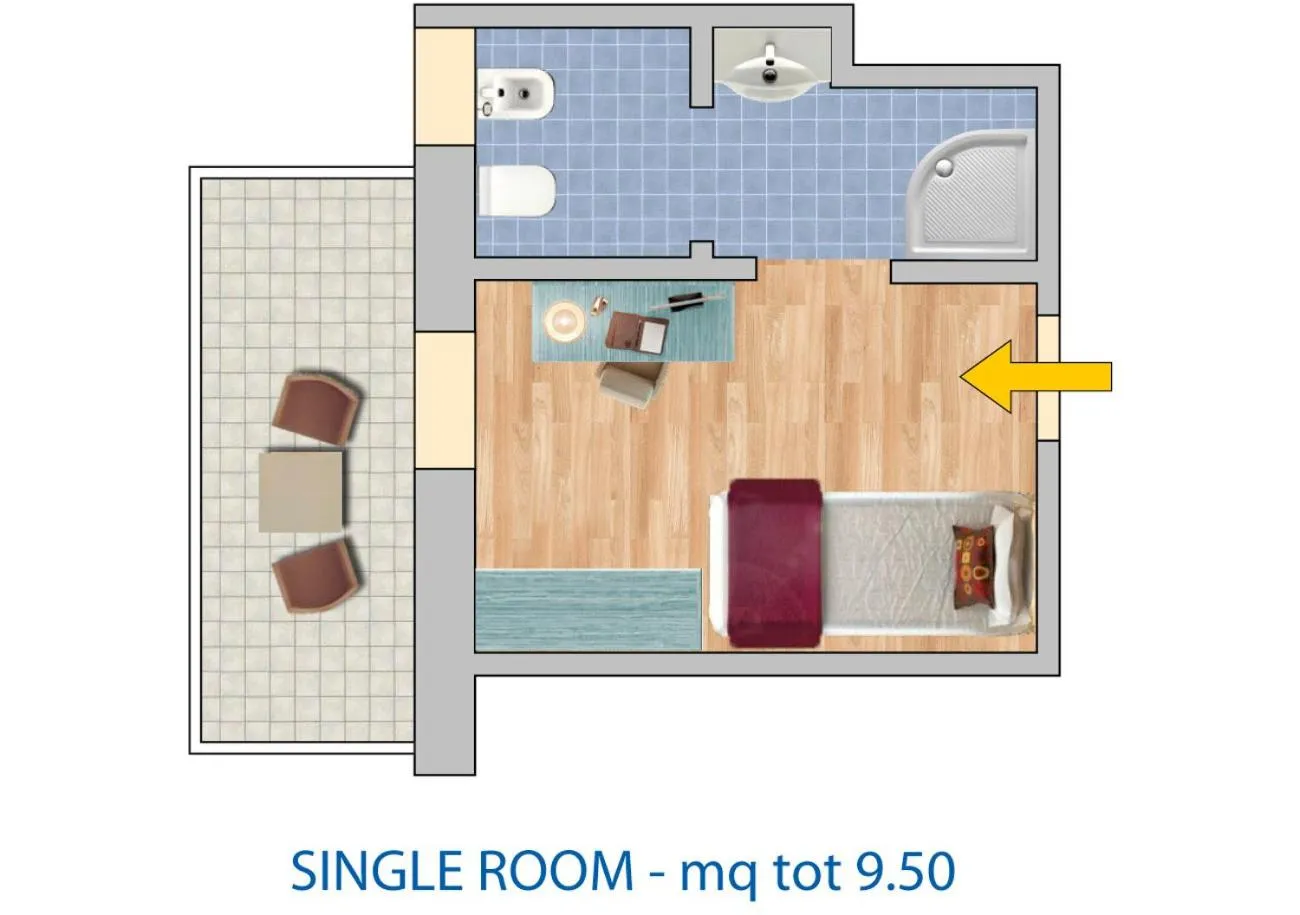 Bedroom in Hotel Meridianus