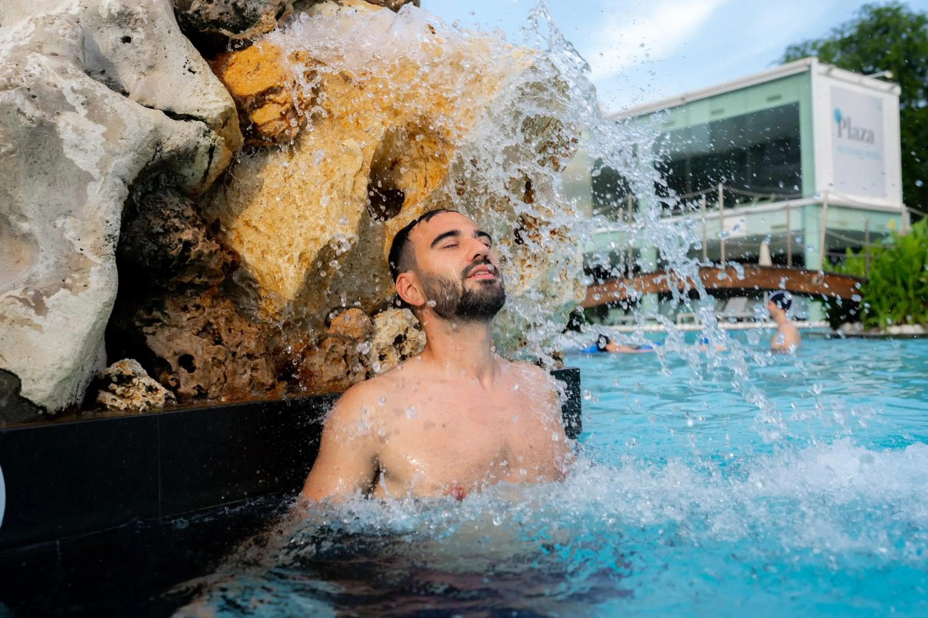 Swimming pool in Plaza Hotel Abano Terme