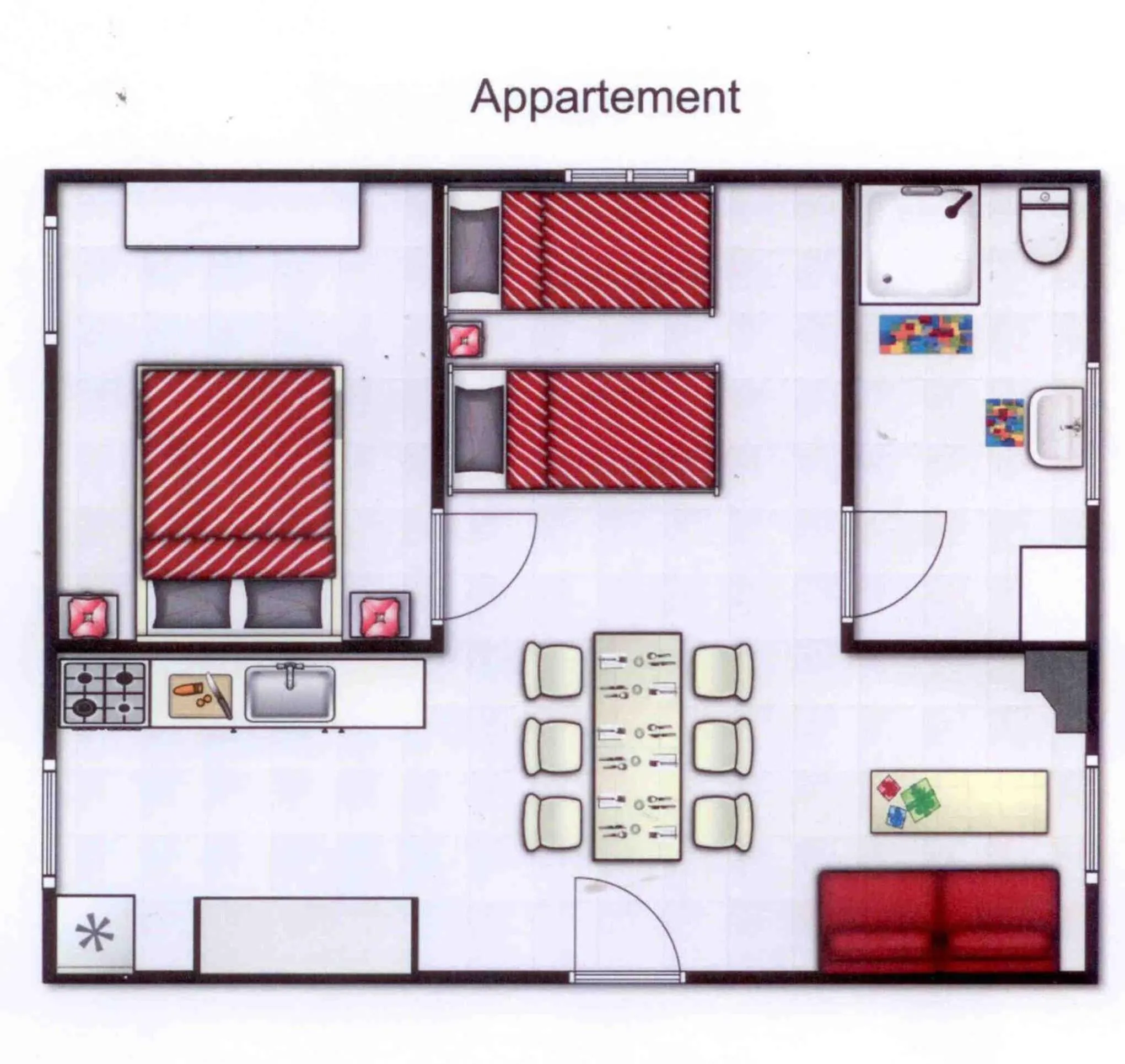 Floor plan in Les Créolines
