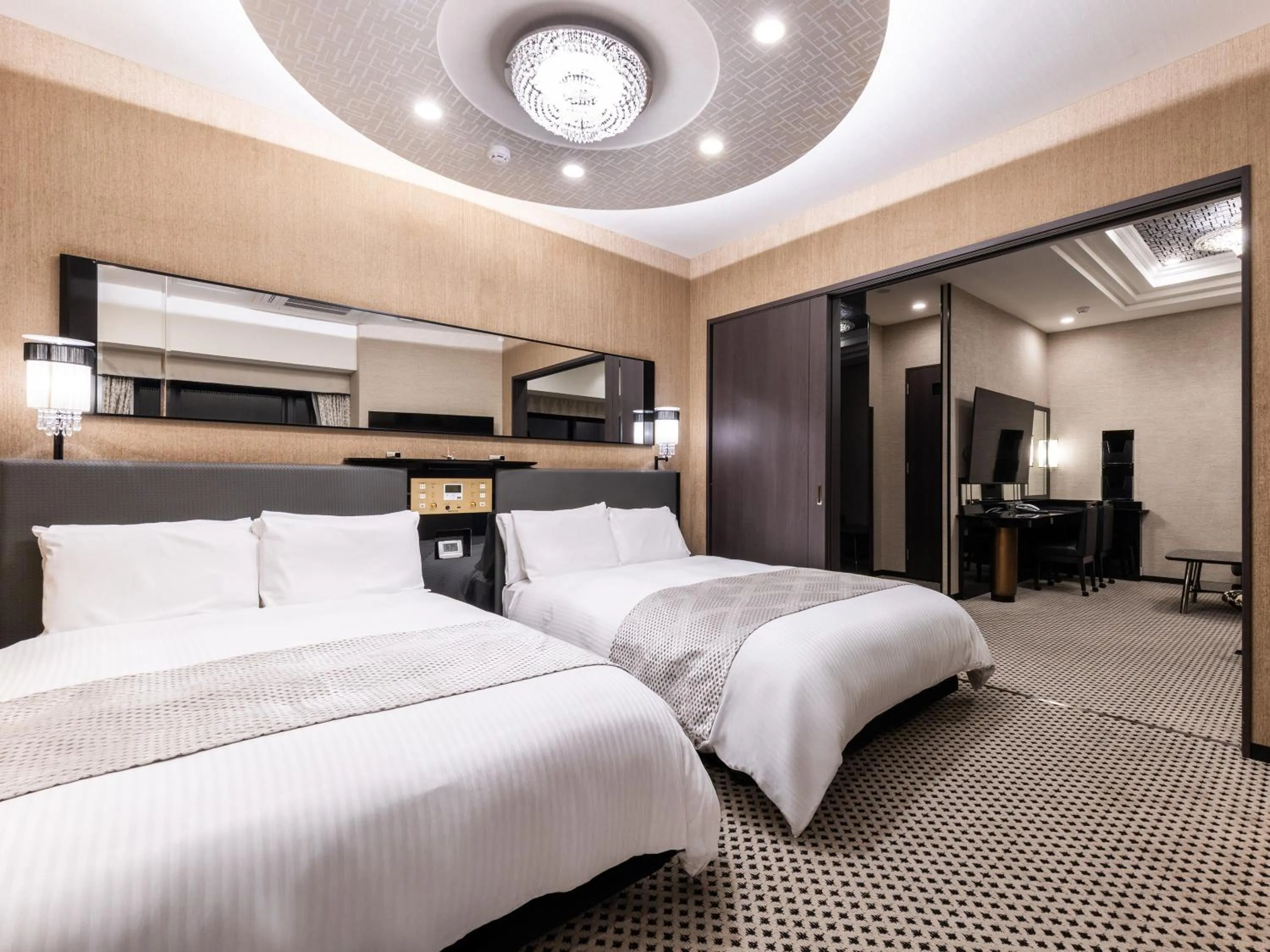 Photo of the whole room, Bed in APA Hotel & Resort Osaka Umeda Eki Tower