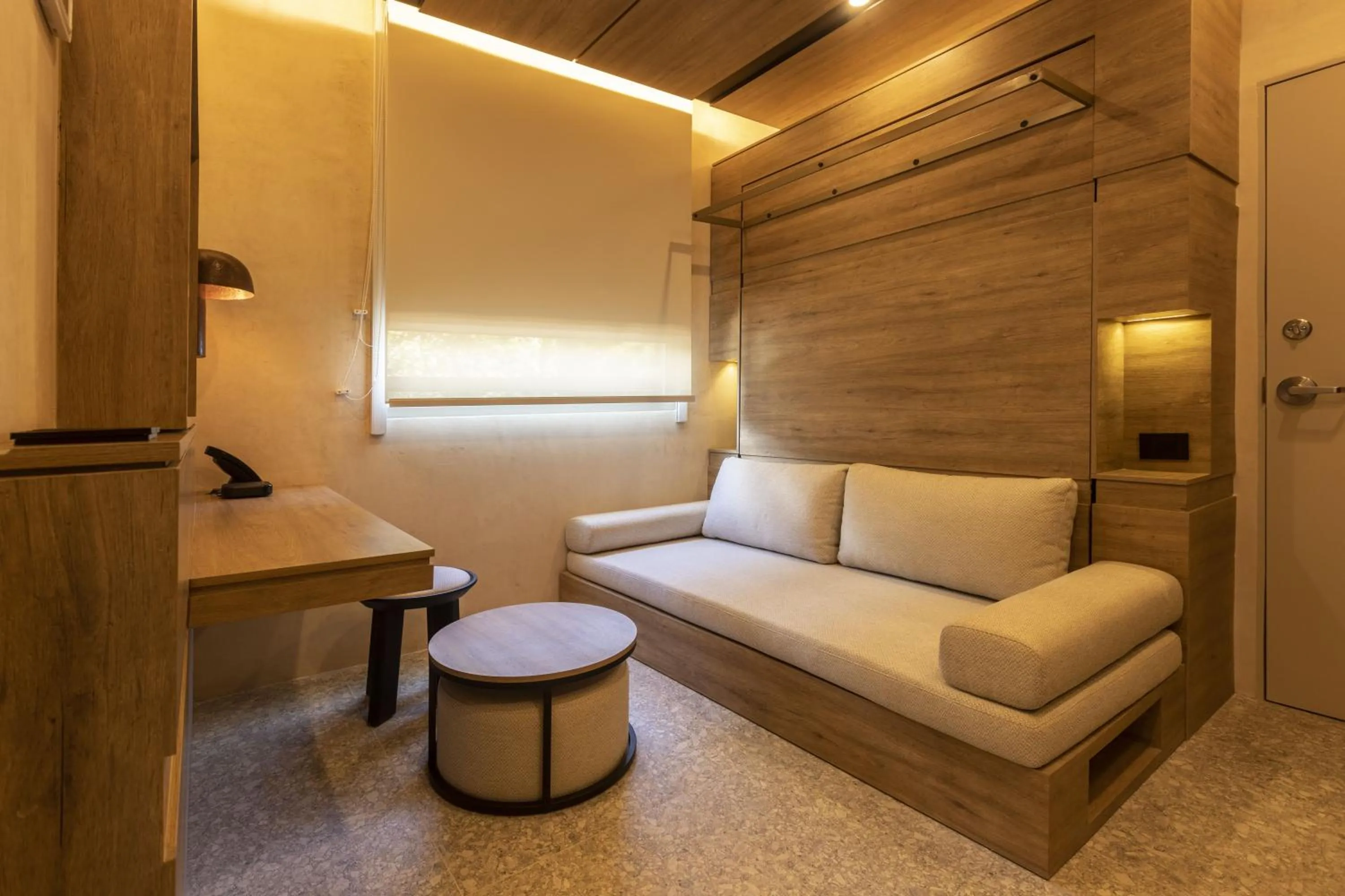 Living room, Bed in Motto By Hilton Tulum