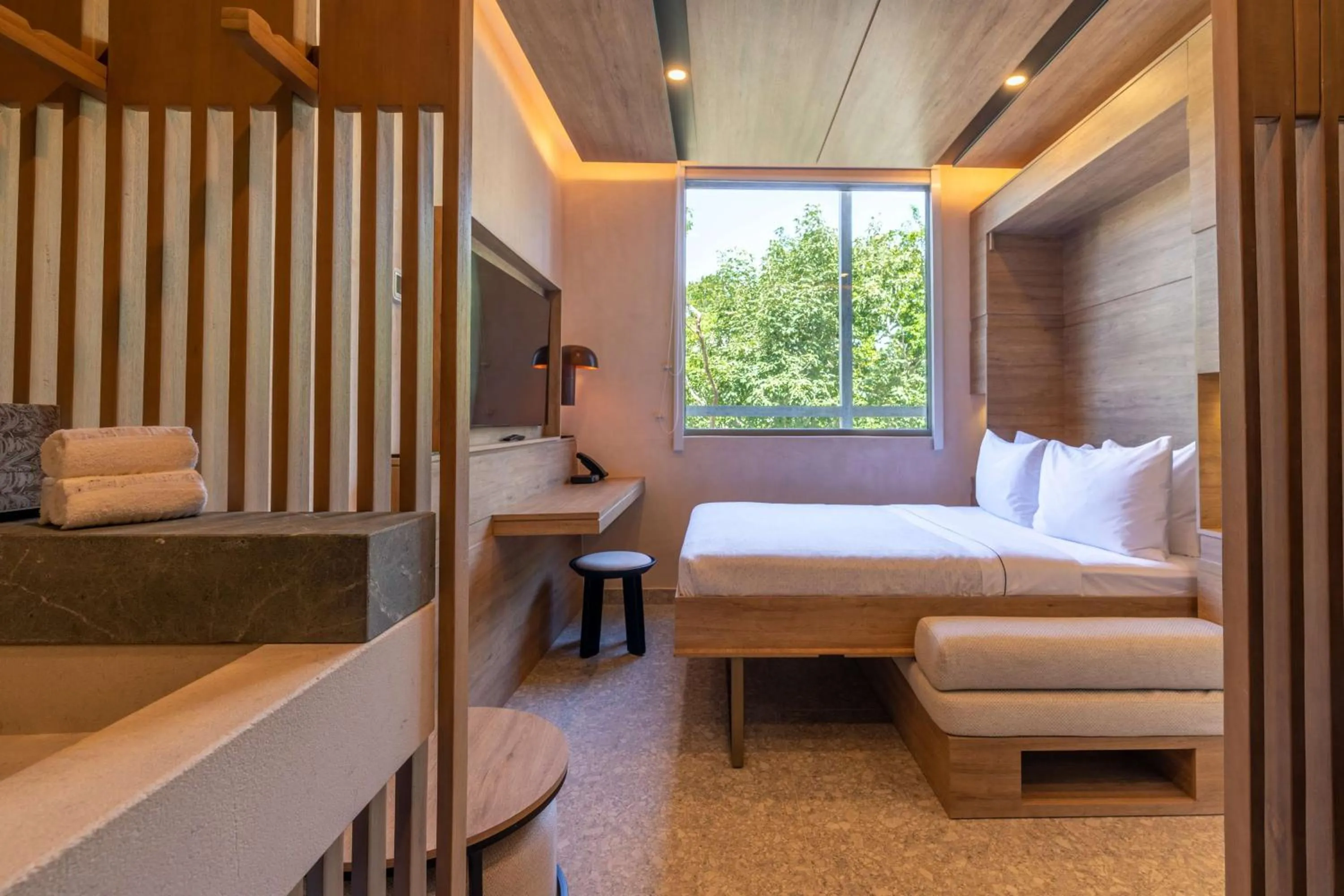 Bedroom, Bed in Motto By Hilton Tulum