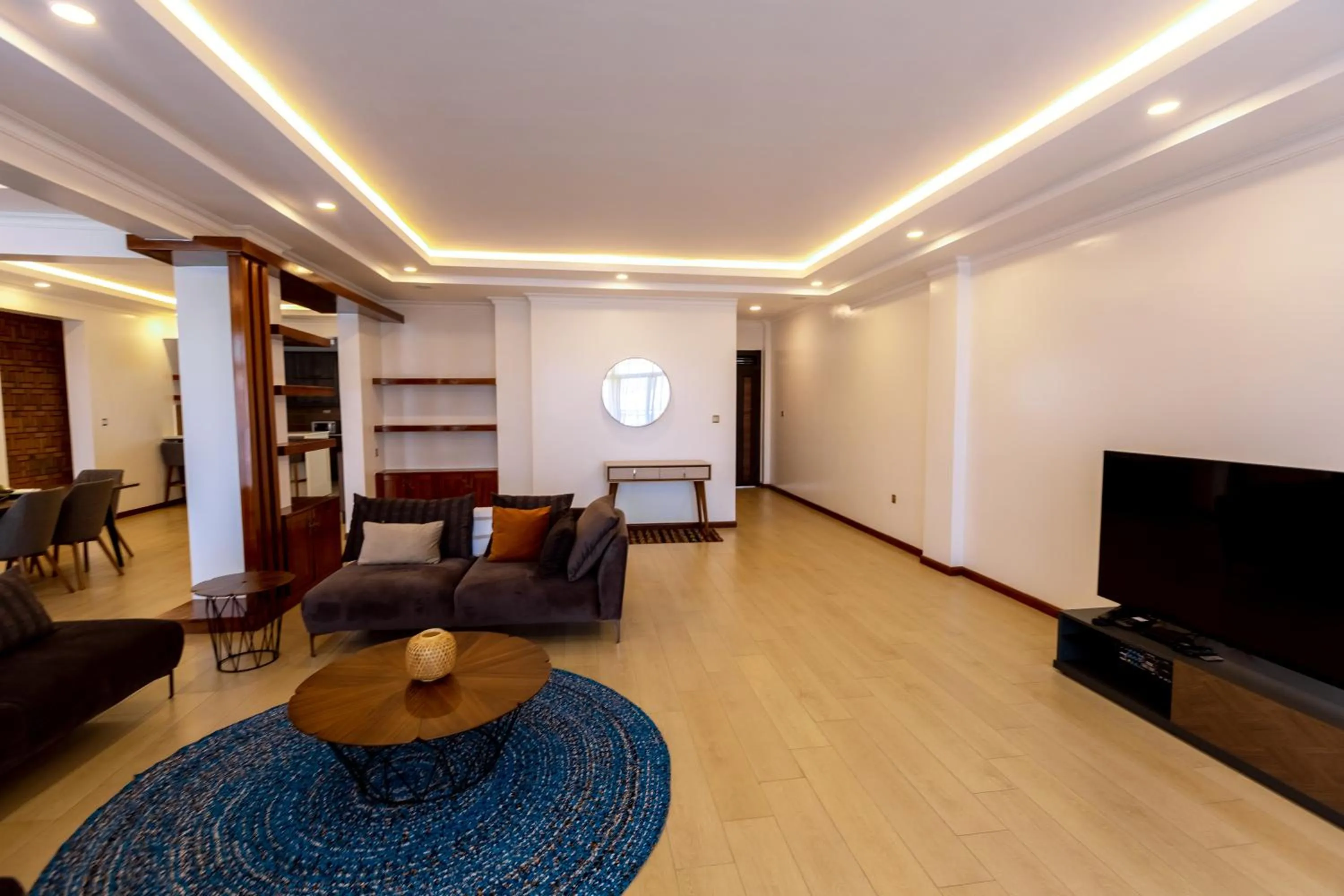 Seating area in MAYA Residences Rwanda