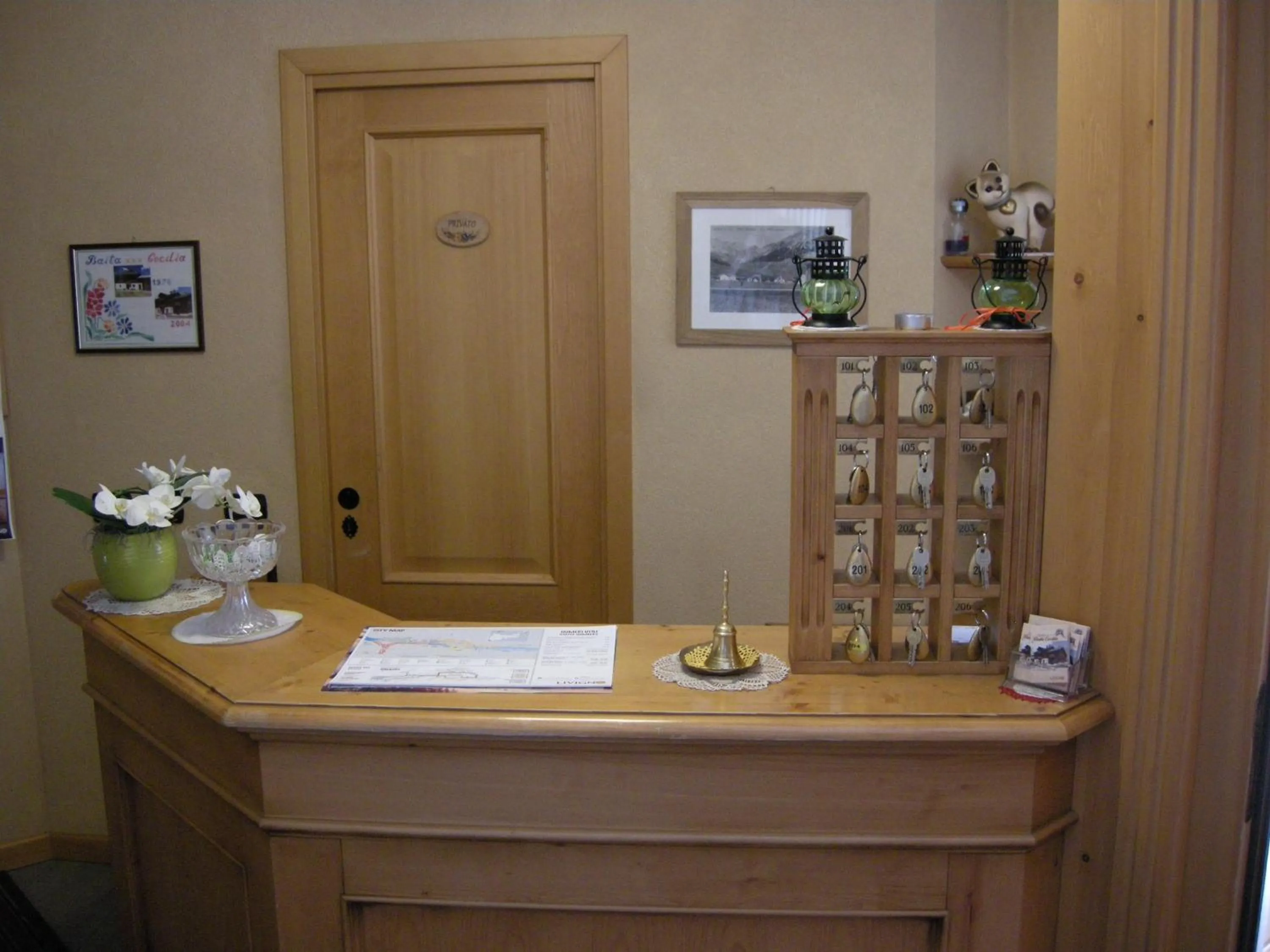 Lobby or reception in Garni Baita Cecilia