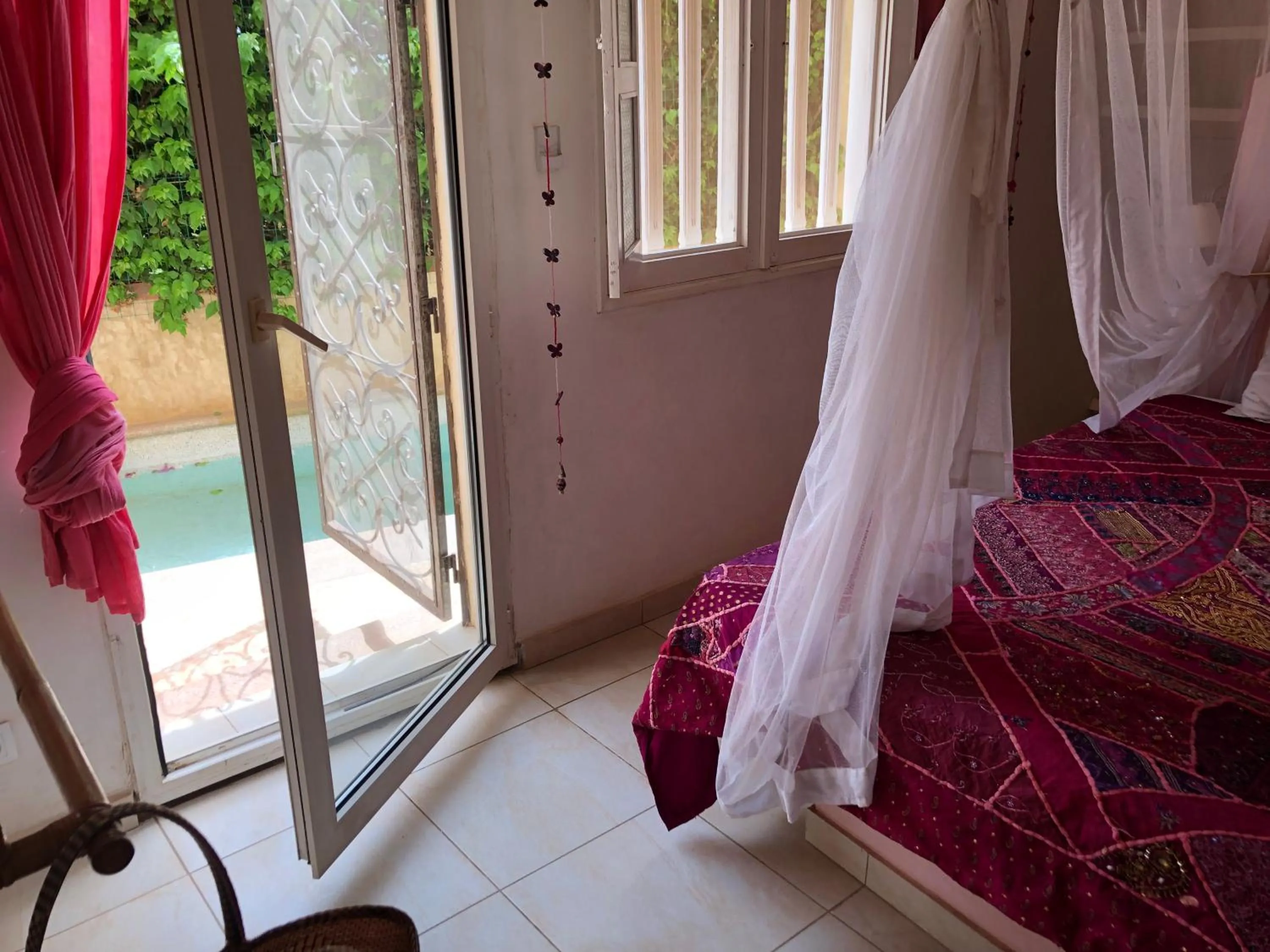 Patio, Bed in HOTEL Le Clos Des Papillons