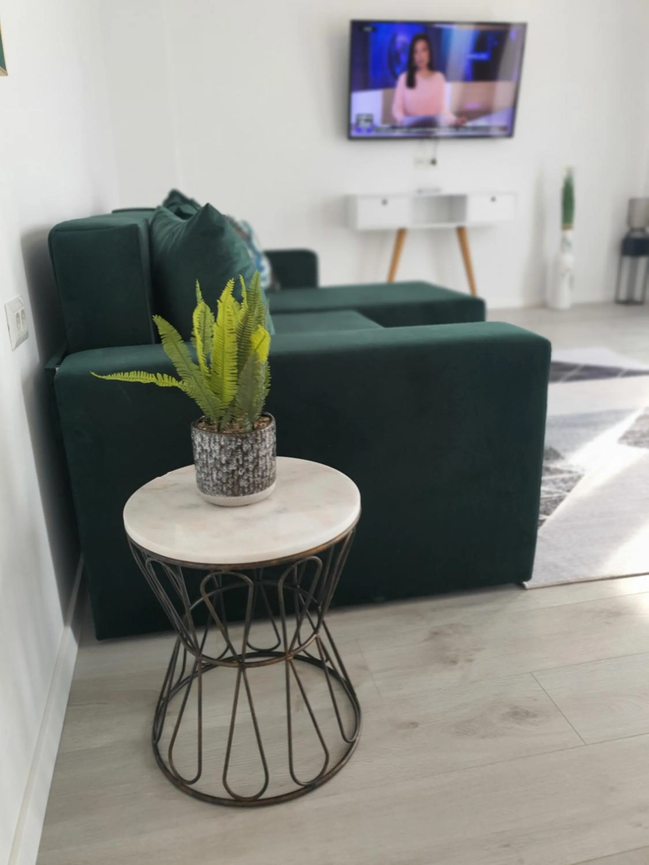Seating area in Grey Residence Apartments