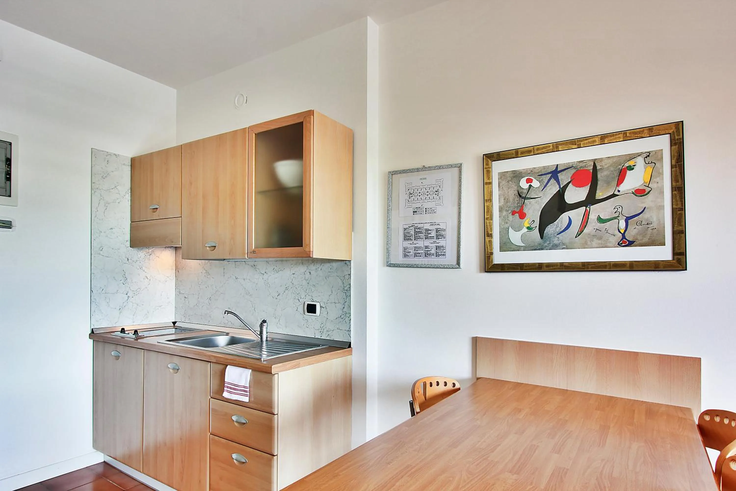 Kitchen or kitchenette in Aparthotel Ponza