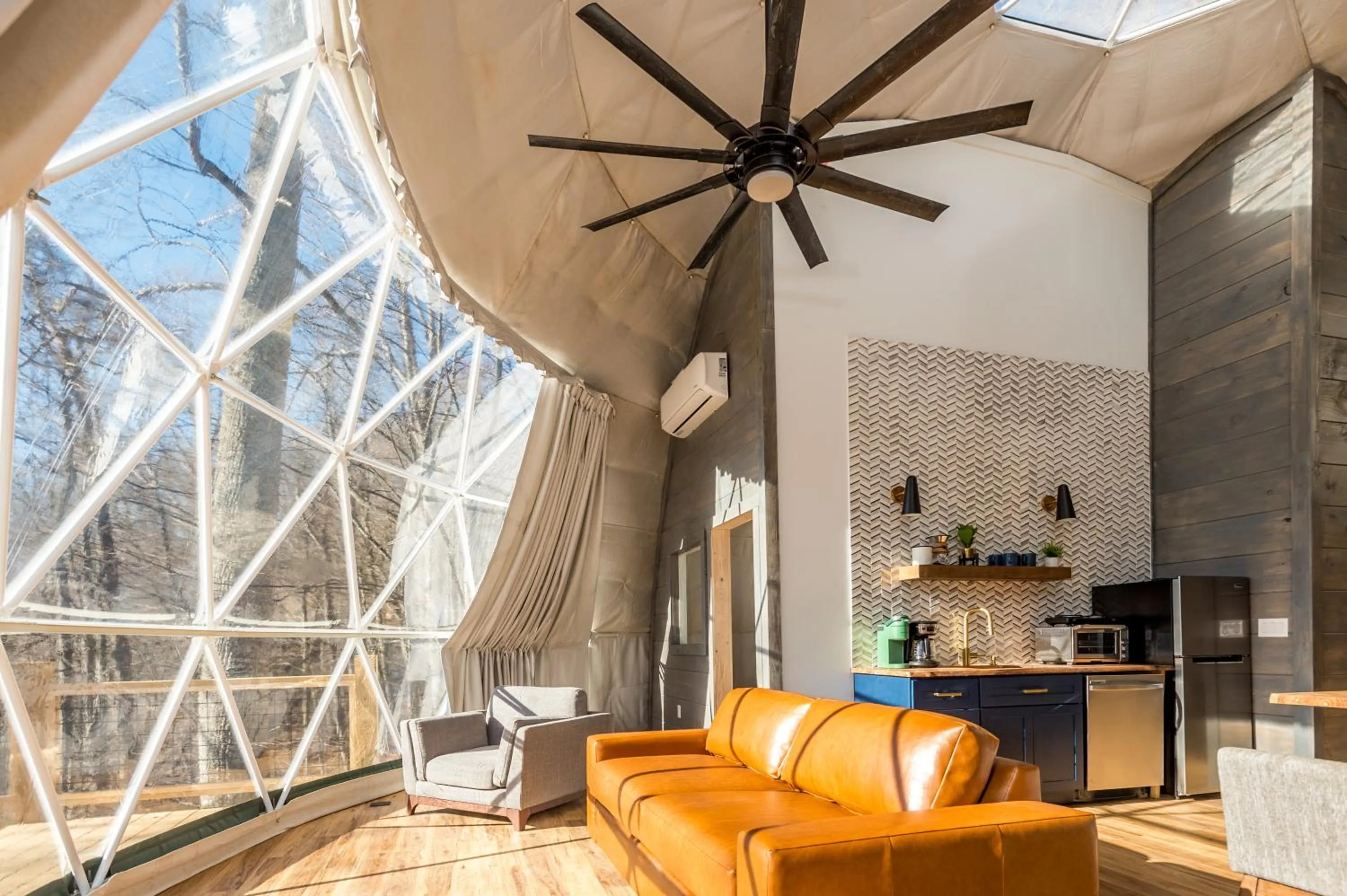 Living room in The Glamping Collective