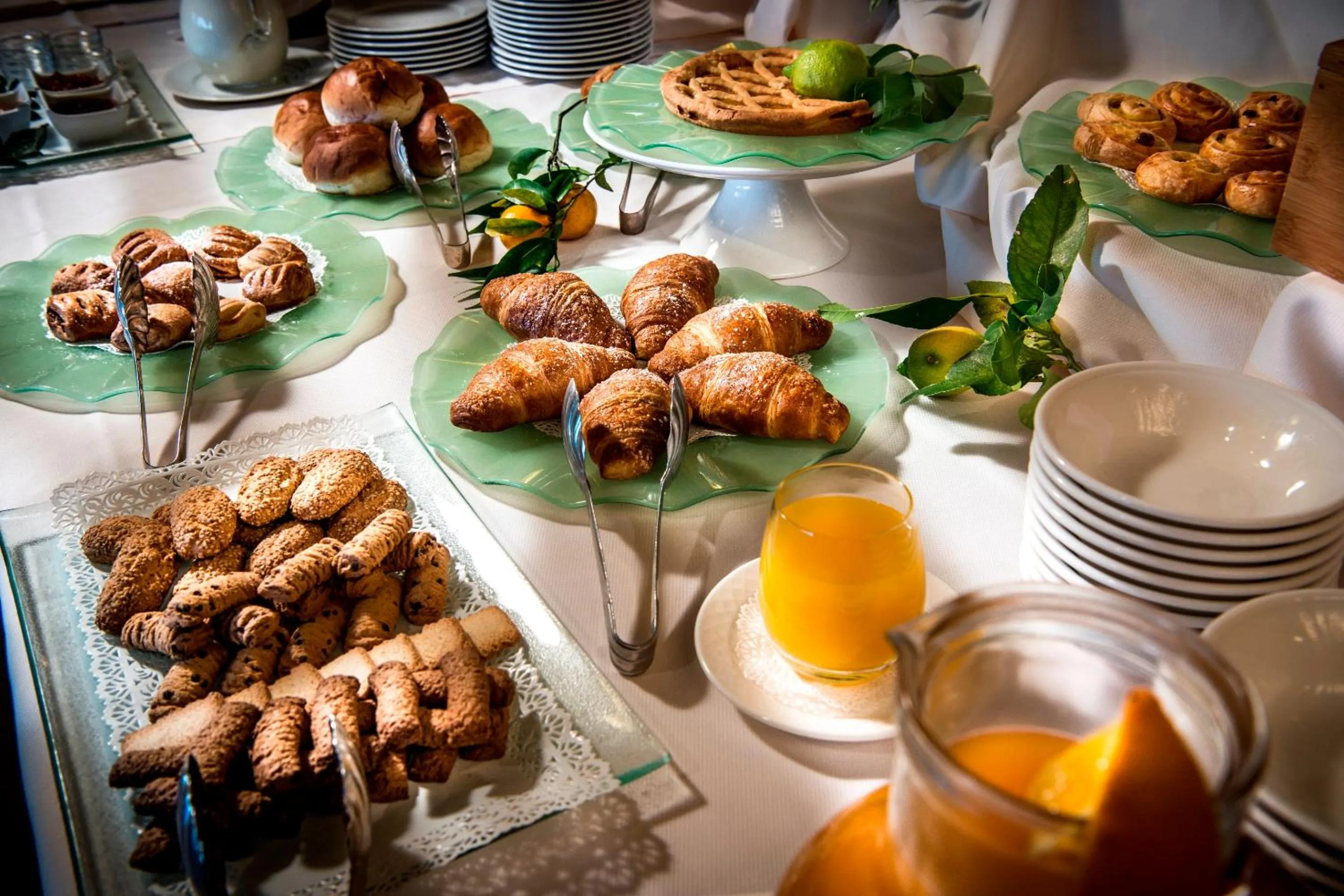 Continental breakfast in Relais Abbazia Santa Anastasia Resort & Winery