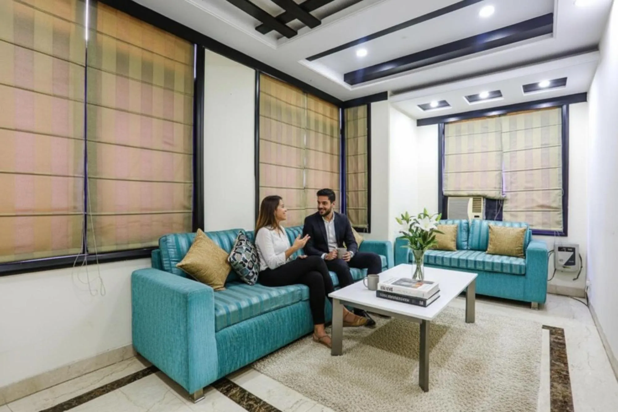 Seating area in FabHotel Blue Moon Home Stay