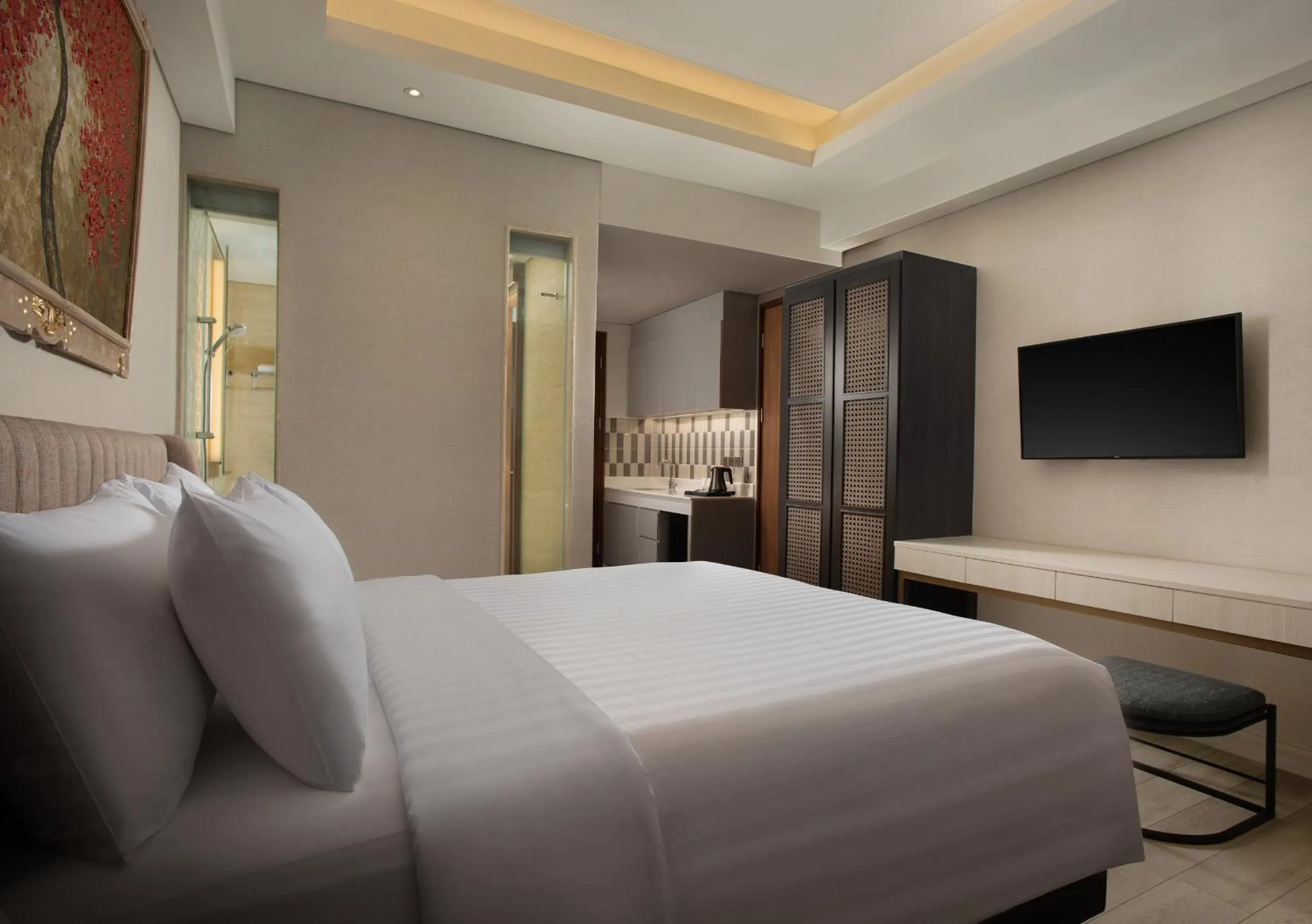 Bed in Trembesi Hotel