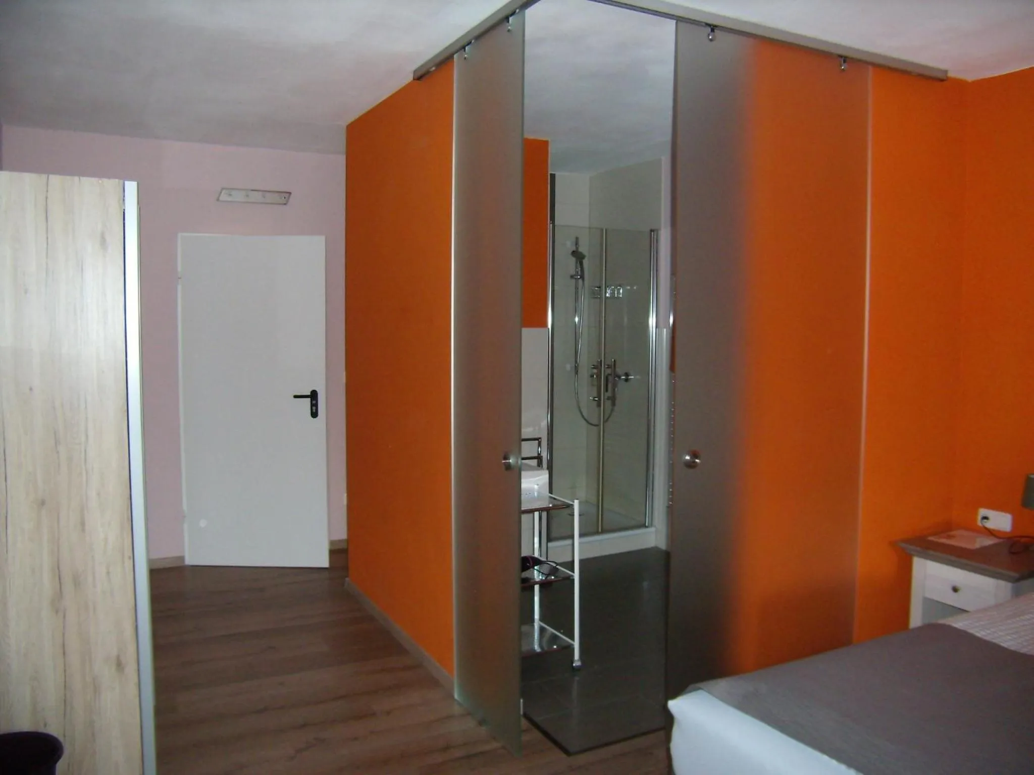 Bathroom, Bed in Wellnesshaus Waldmünchen