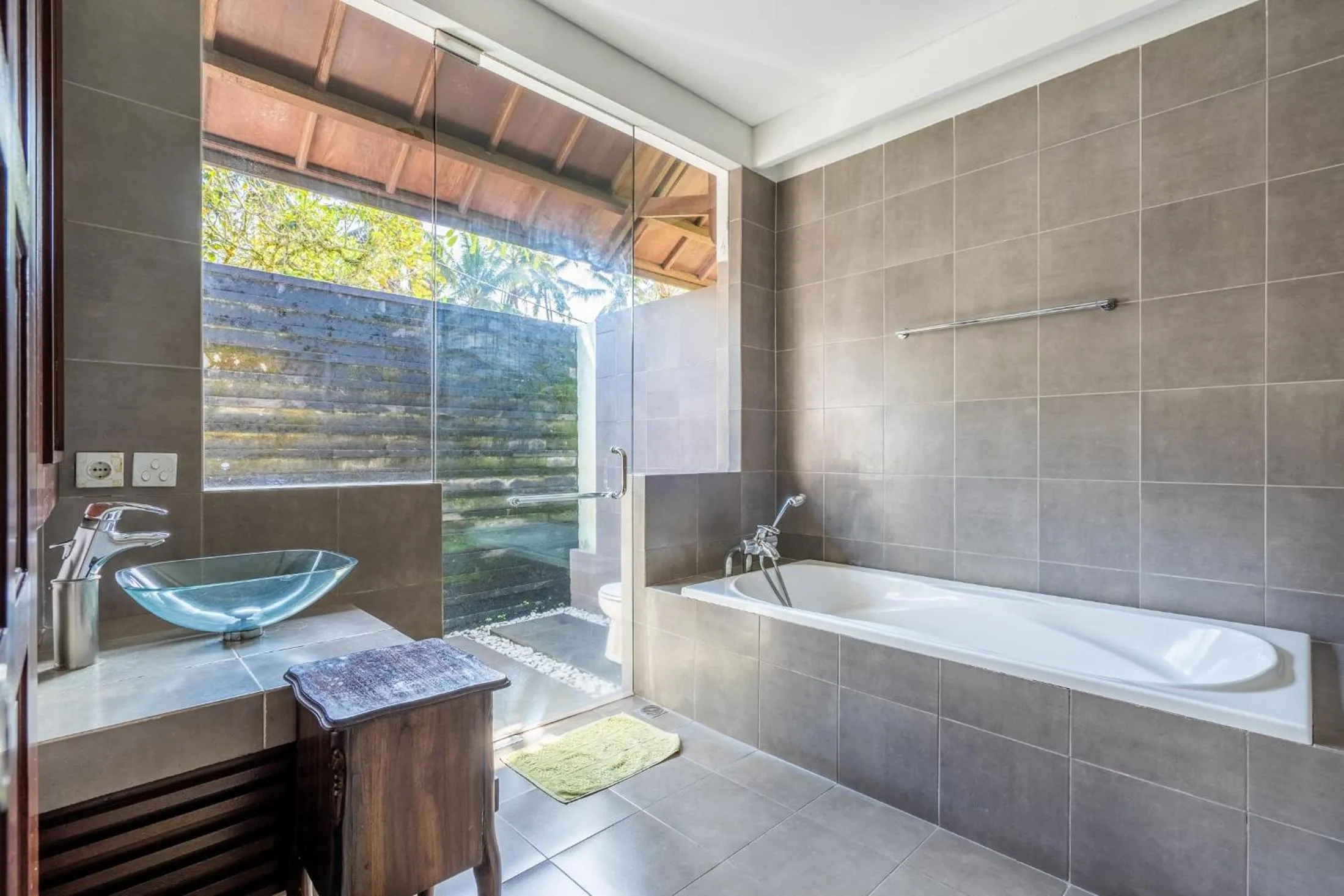 Shower in Tirta Tawar Villa Ubud