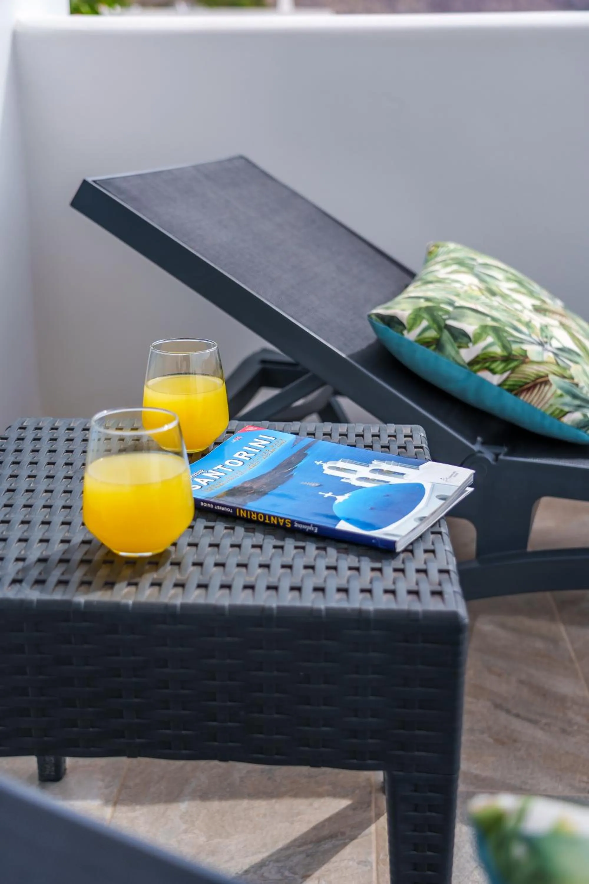 Seating area in SantoRossa Luxury Villas