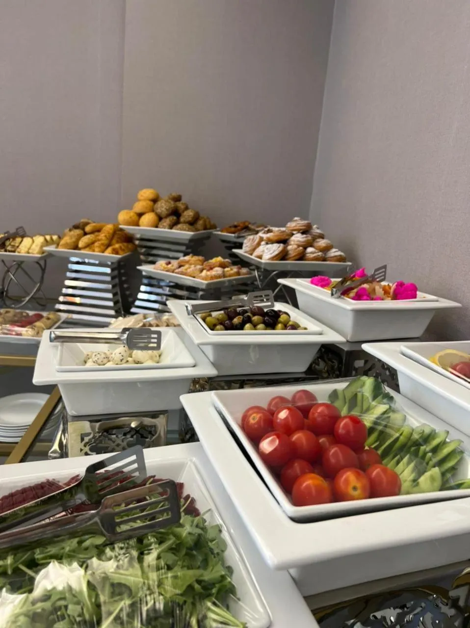 Buffet breakfast in Smayah Residence Hotel - Riyadh Convention & Exhibition center