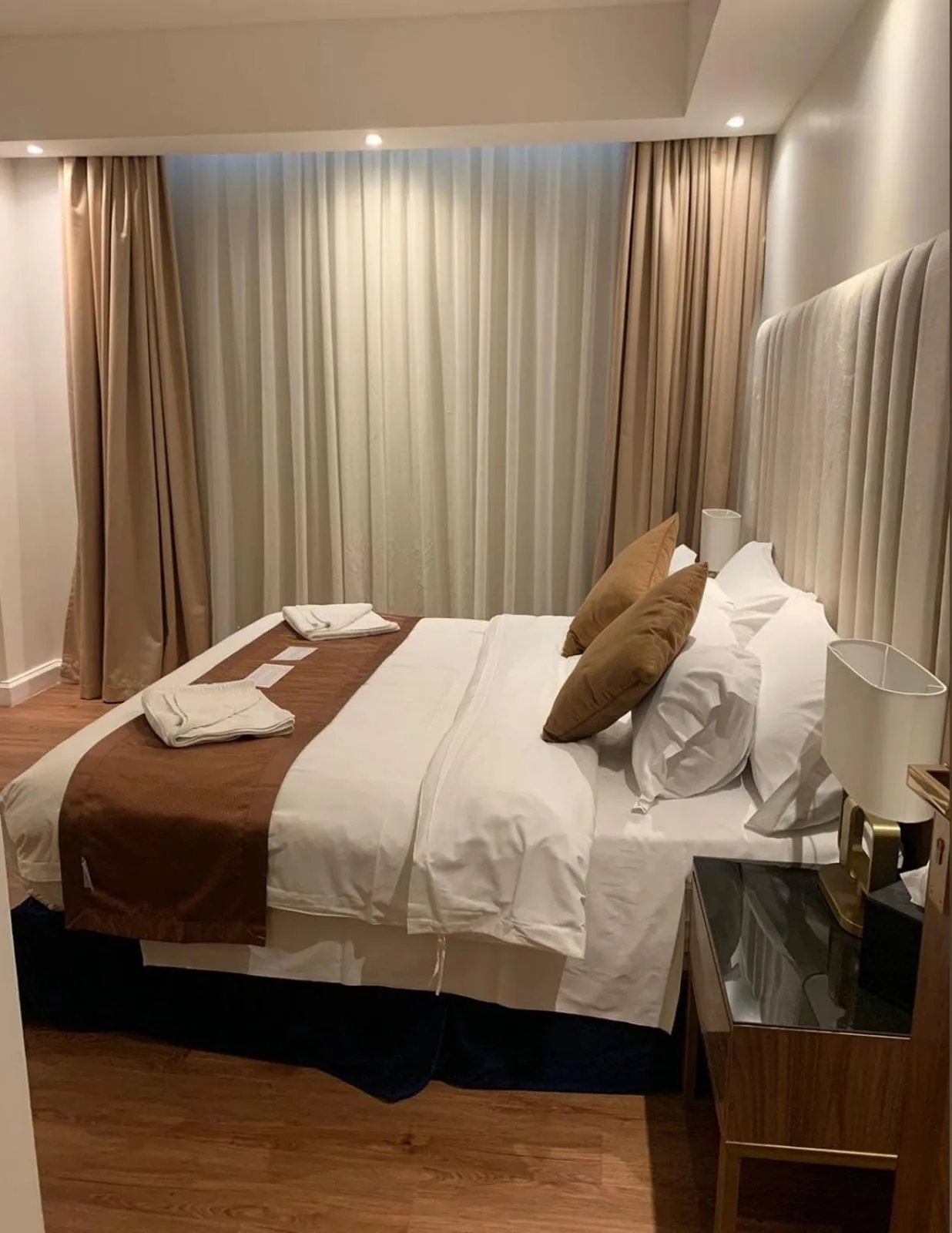 Bed in Smayah Residence Hotel - Riyadh Convention & Exhibition center