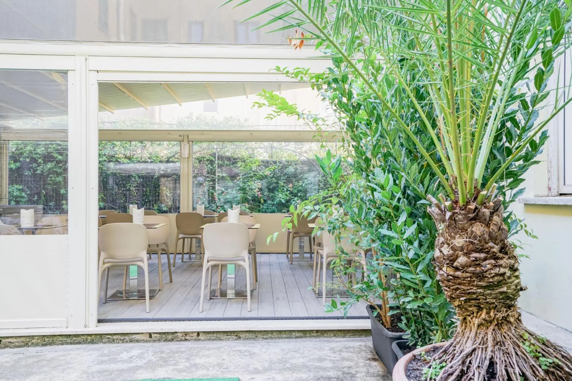 Patio in Hotel St. Moritz