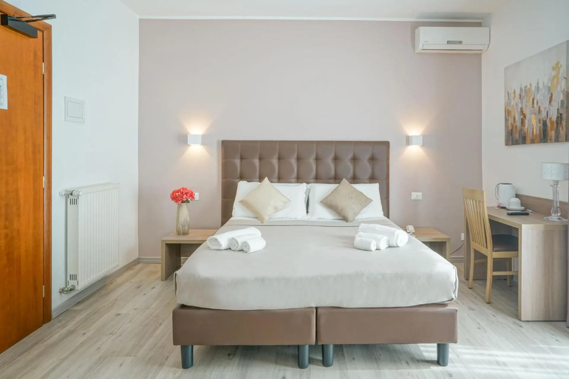 Bed in Hotel St. Moritz