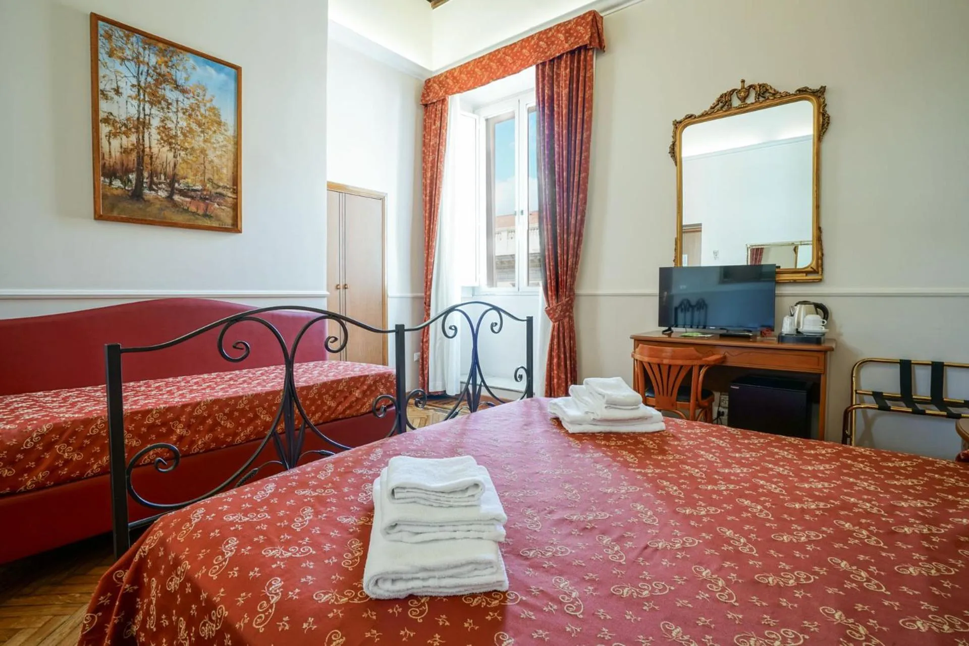 Bed in Hotel St. Moritz