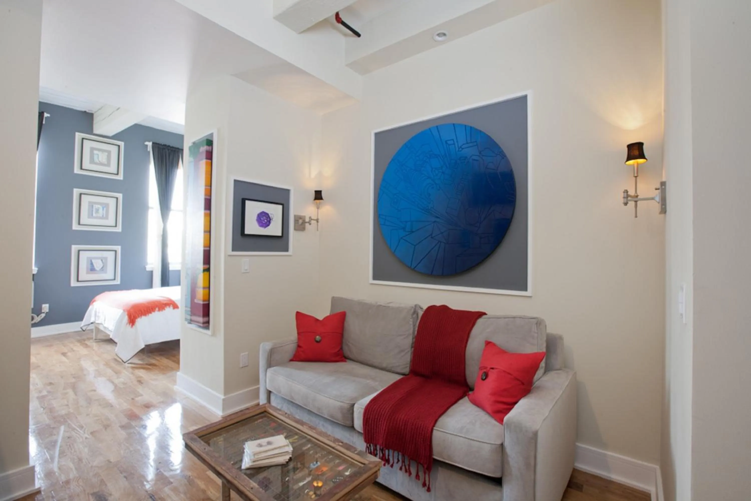 Seating area in Henry Norman Hotel