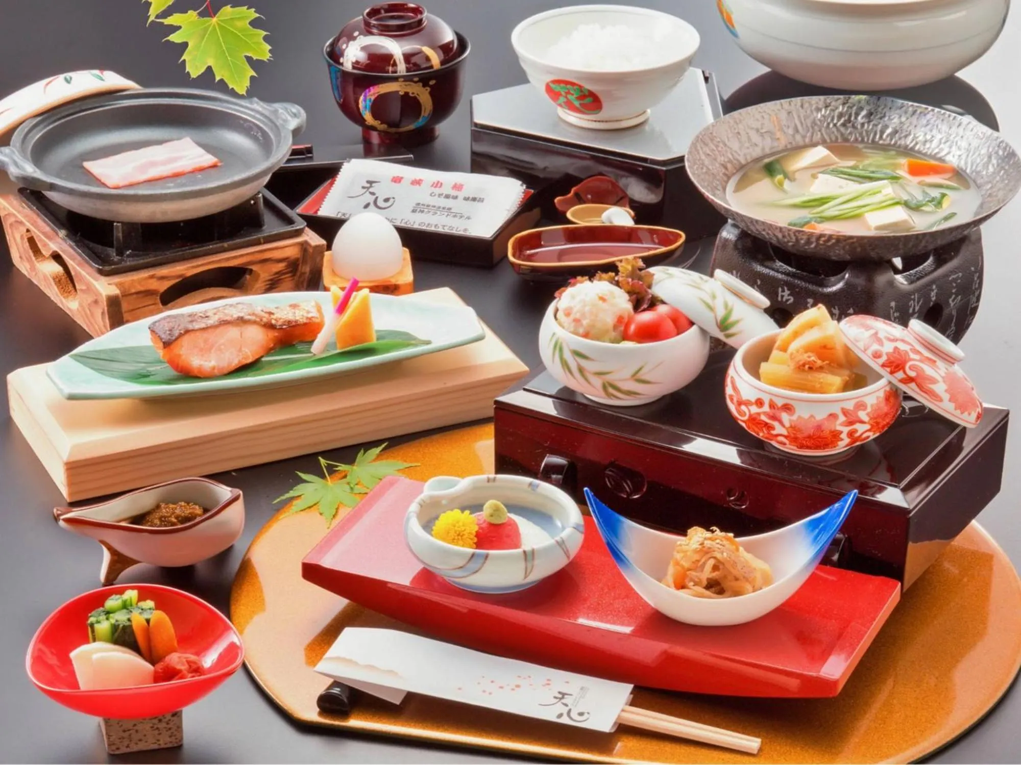 Breakfast in Hirugami Grand Hotel Tenshin