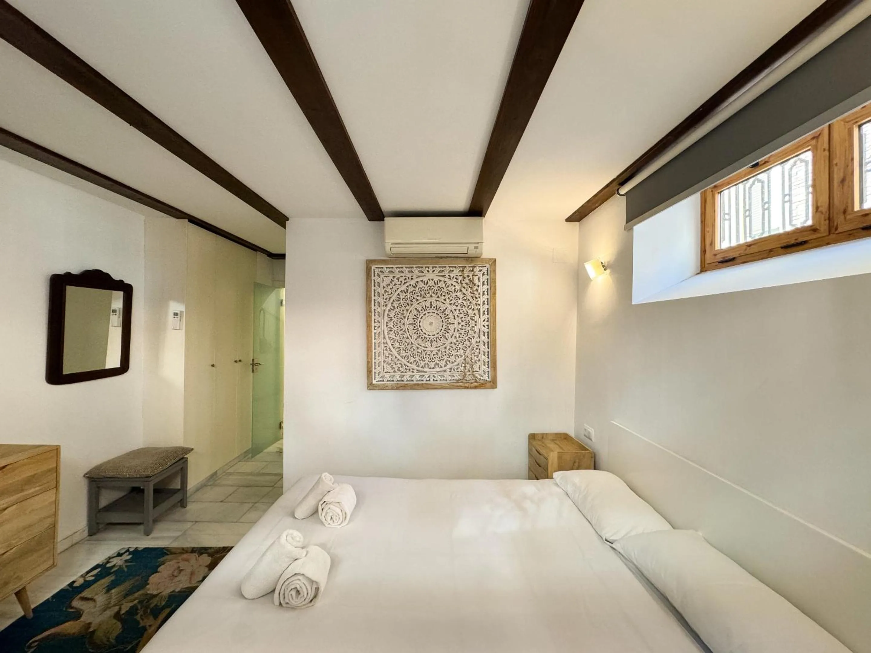 Bedroom, Bed in Duplex en el Carmen 1