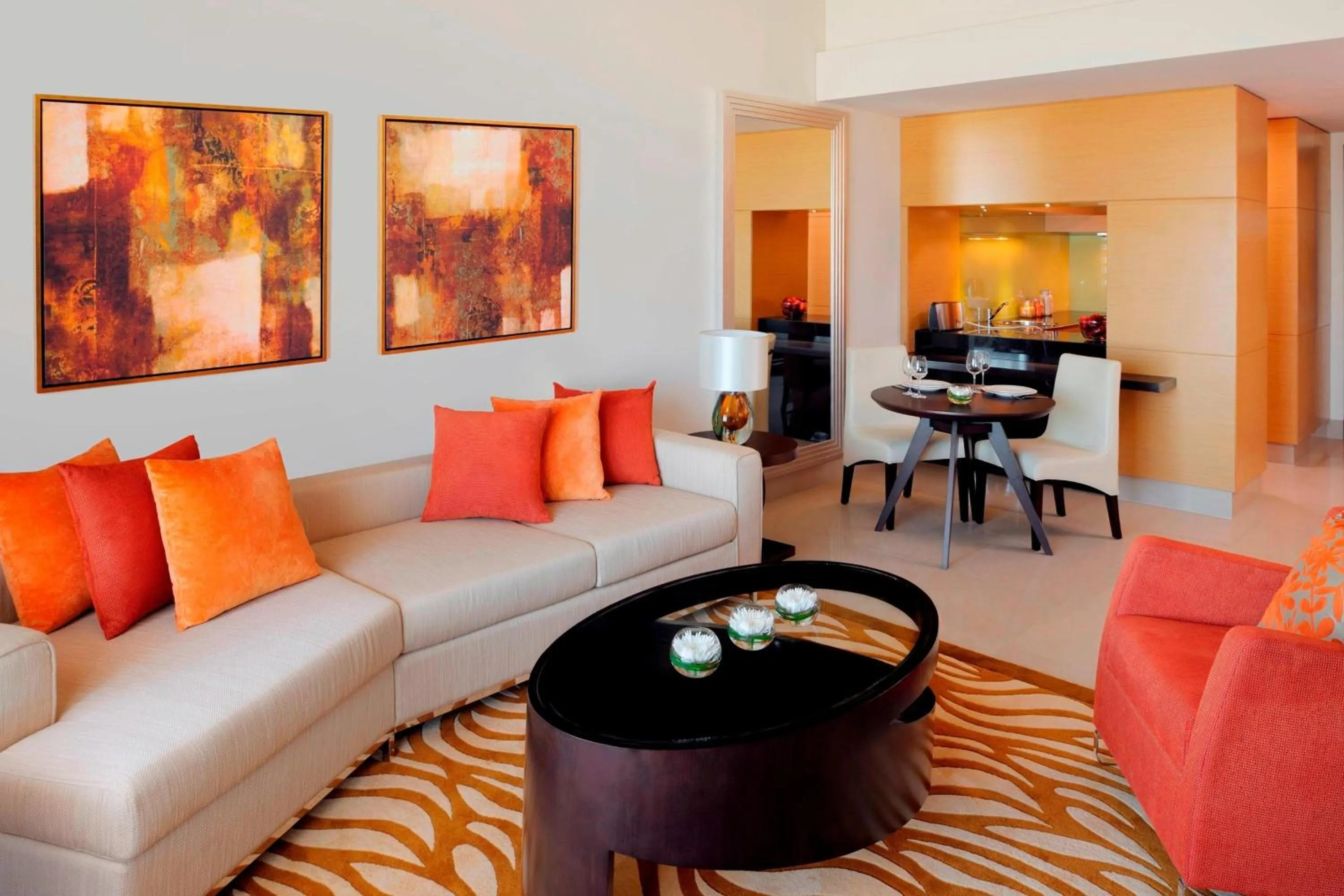 Living room in Marriott Executive Apartments Al Jaddaf, Dubai