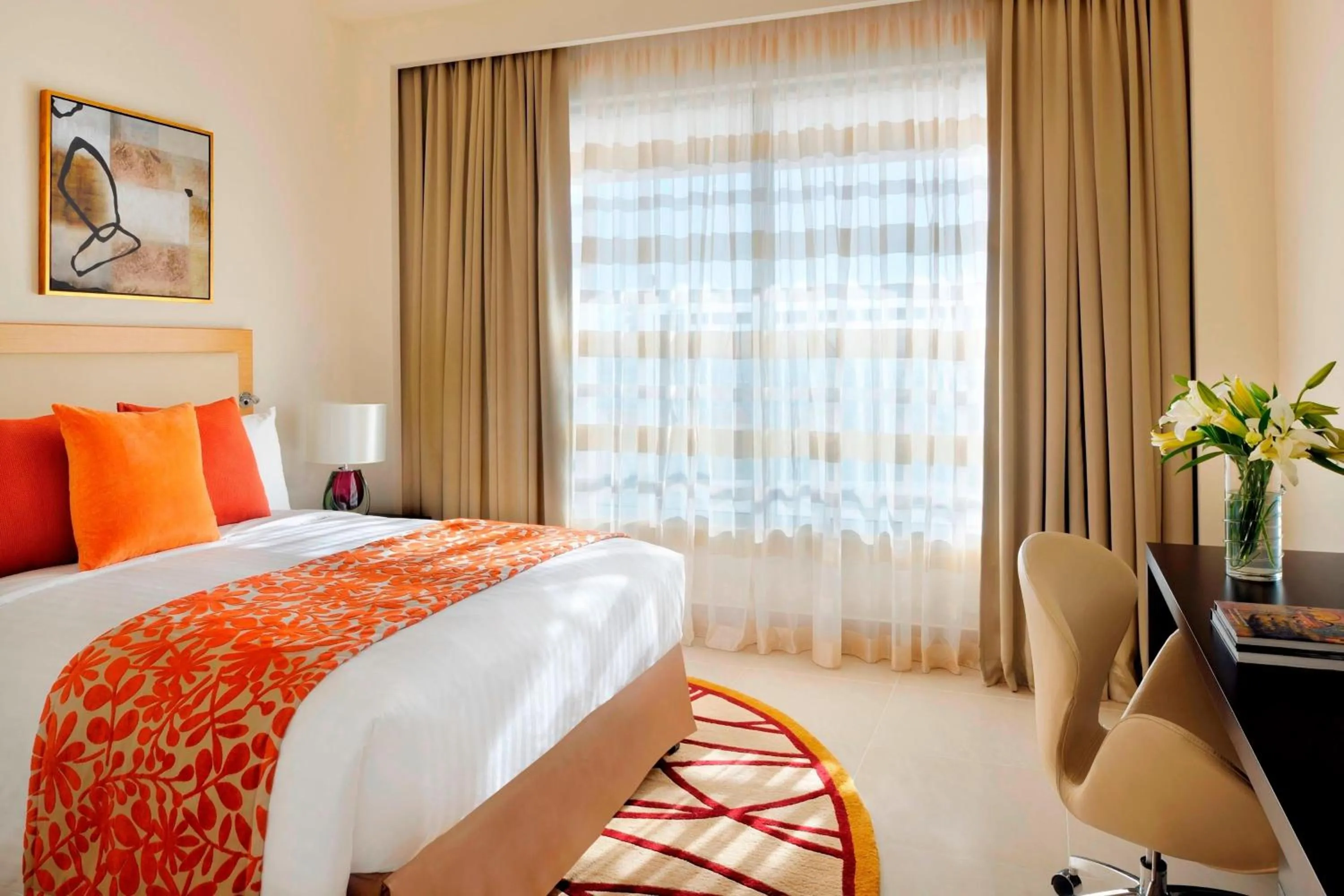 Bedroom, Bed in Marriott Executive Apartments Al Jaddaf, Dubai
