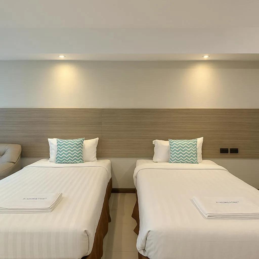 Bed in Avana Laem Chabang Boutique Hotel