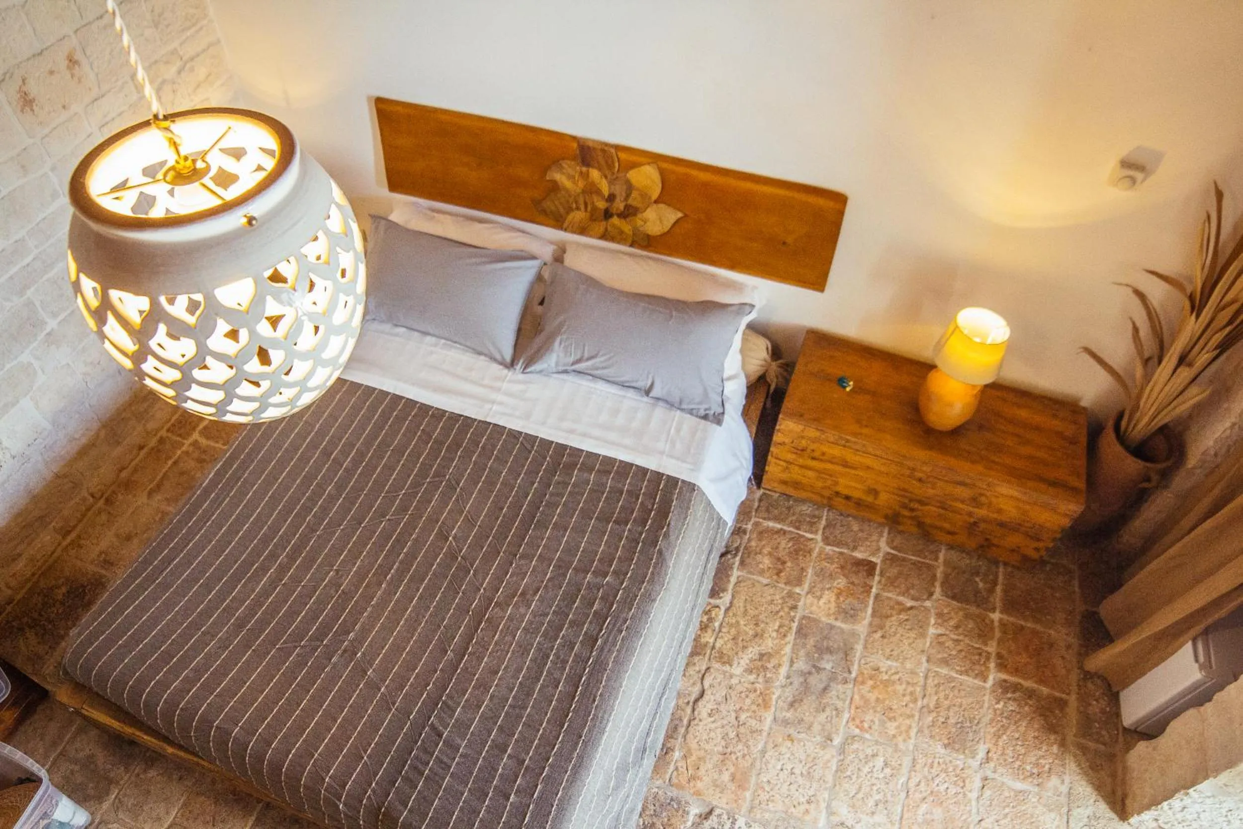 Bed in Masseria Rosa Trulli Relais