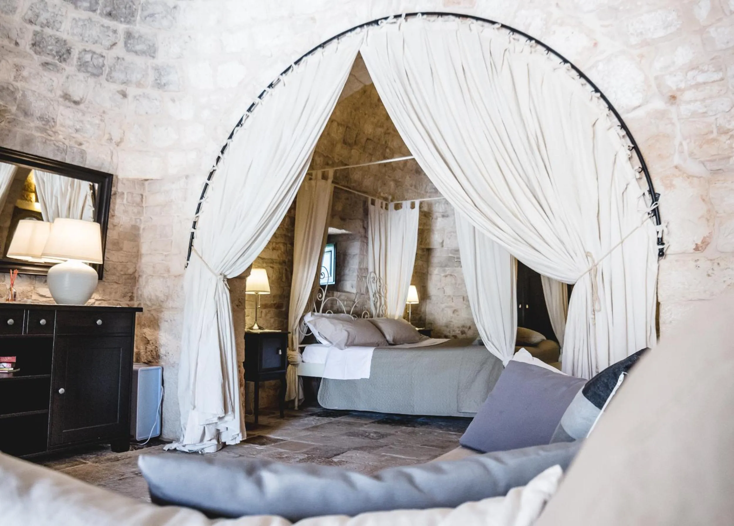 Bed in Masseria Rosa Trulli Relais